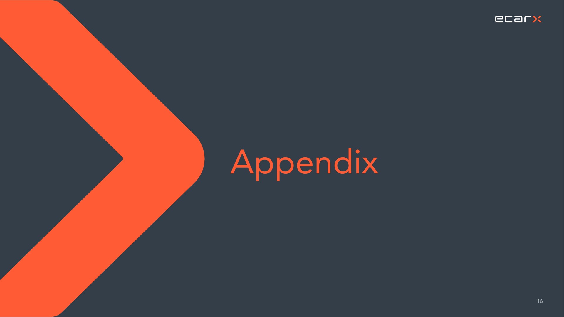 appendix | Ecarx