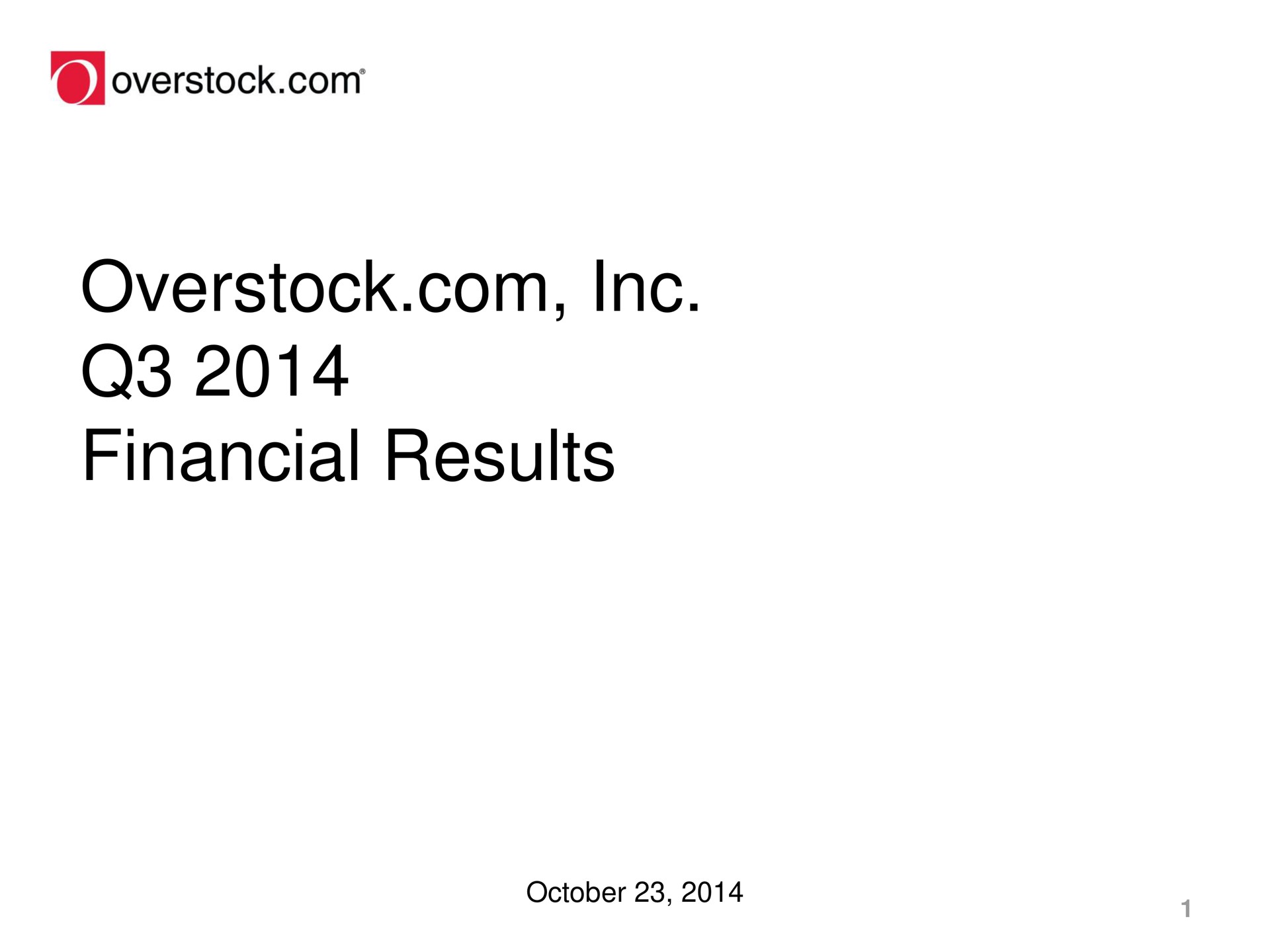 overstock financial results a | Overstock