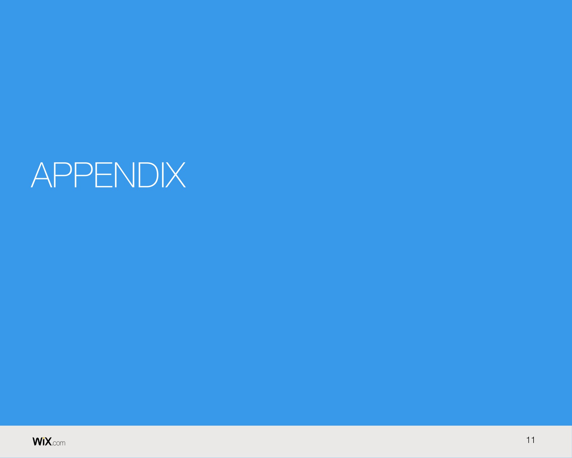 appendix | Wix