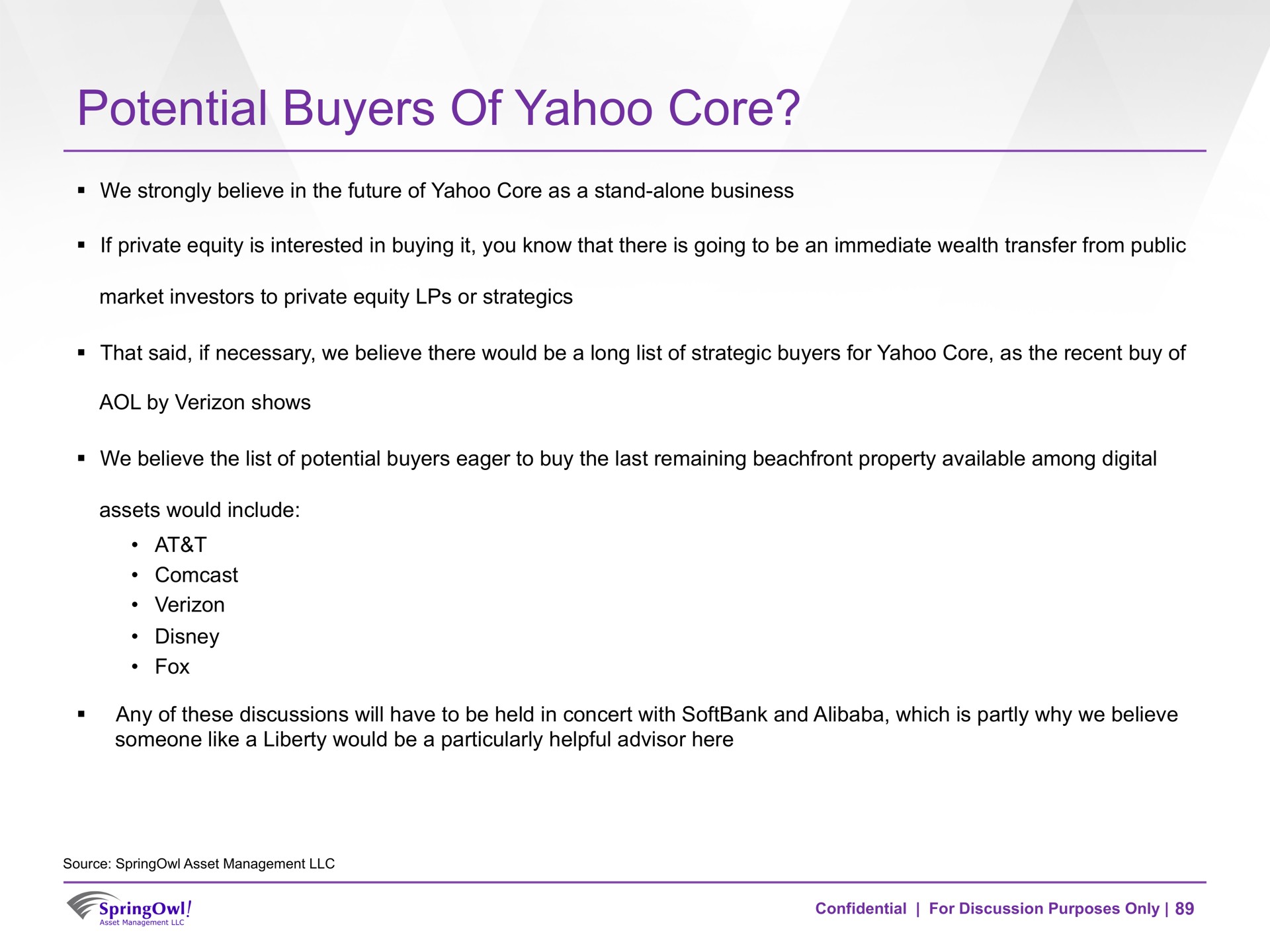 potential buyers of yahoo core | SpringOwl