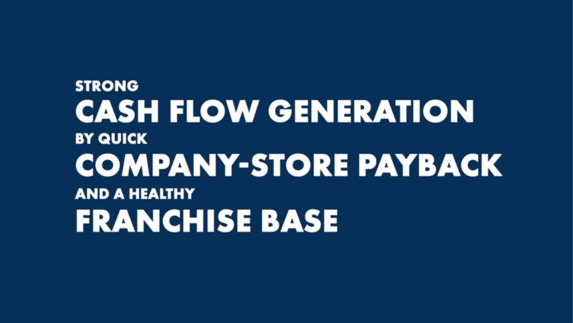 cash flow generation company store franchise base | Dutch Bros