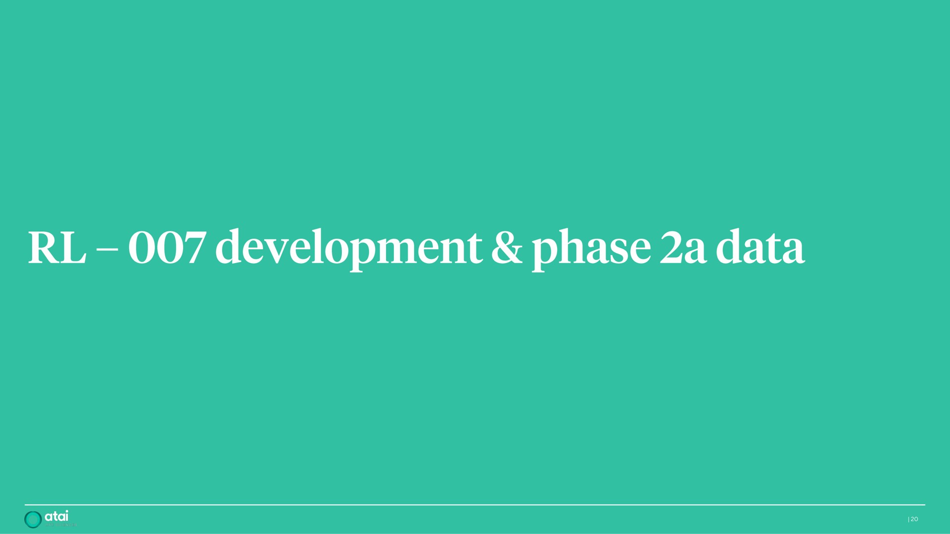 development phase a data | ATAI