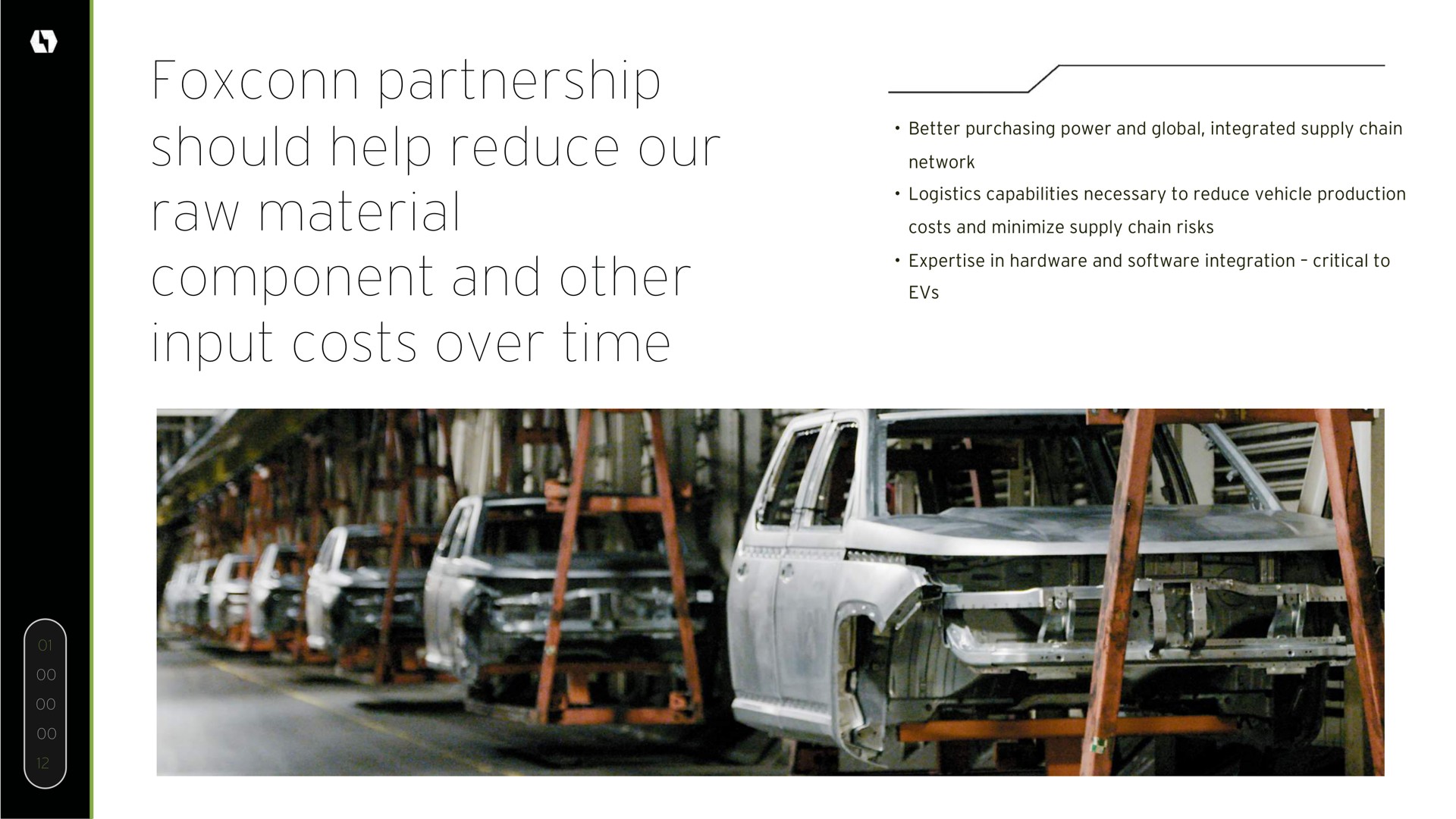partnership should help reduce our raw material component and other input costs over time a | Lordstown Motors