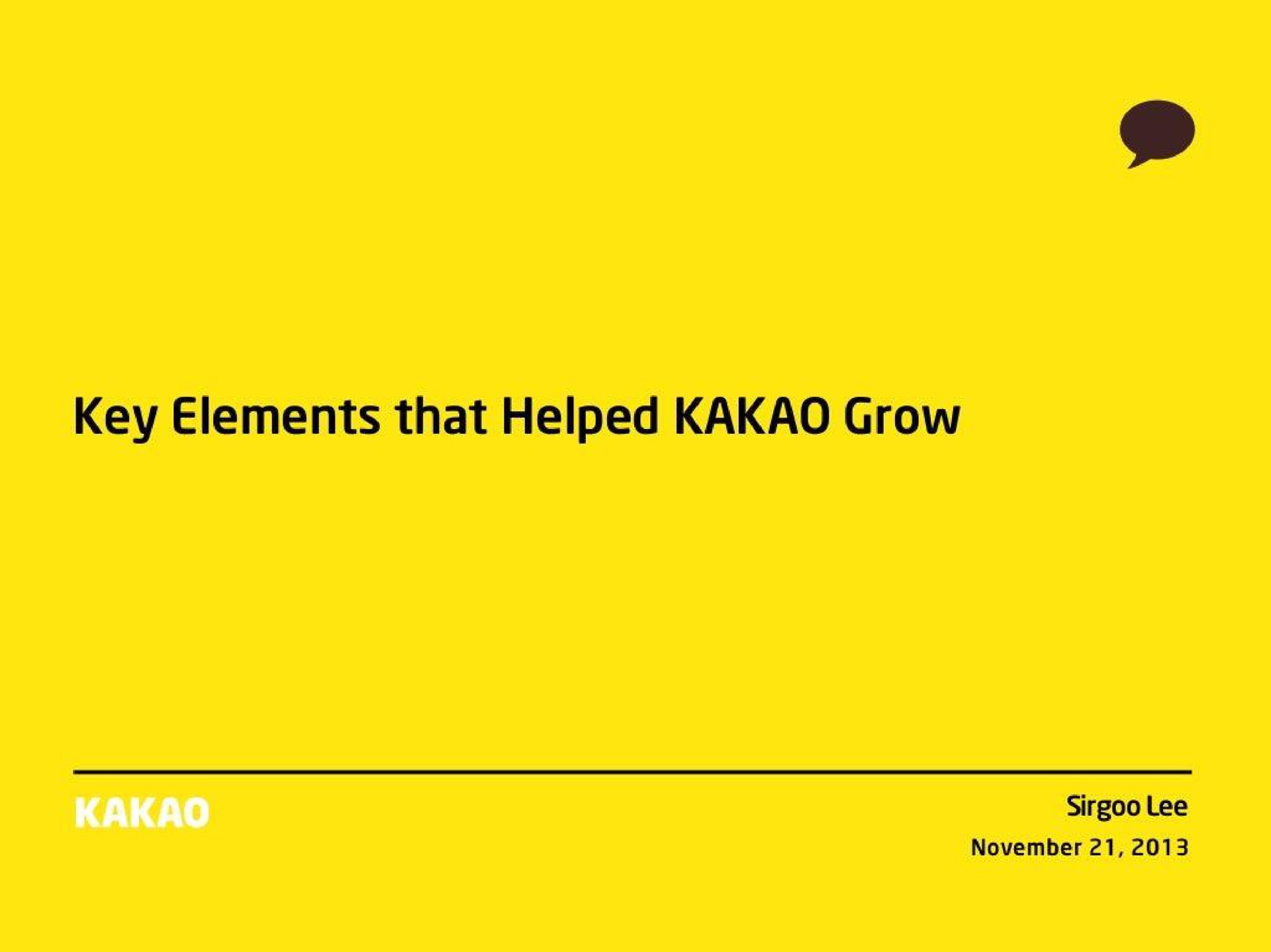 key elements that helped grow | Kakao