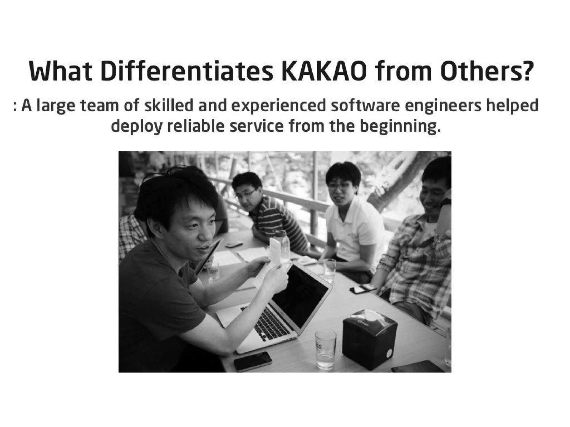 what differentiates from | Kakao
