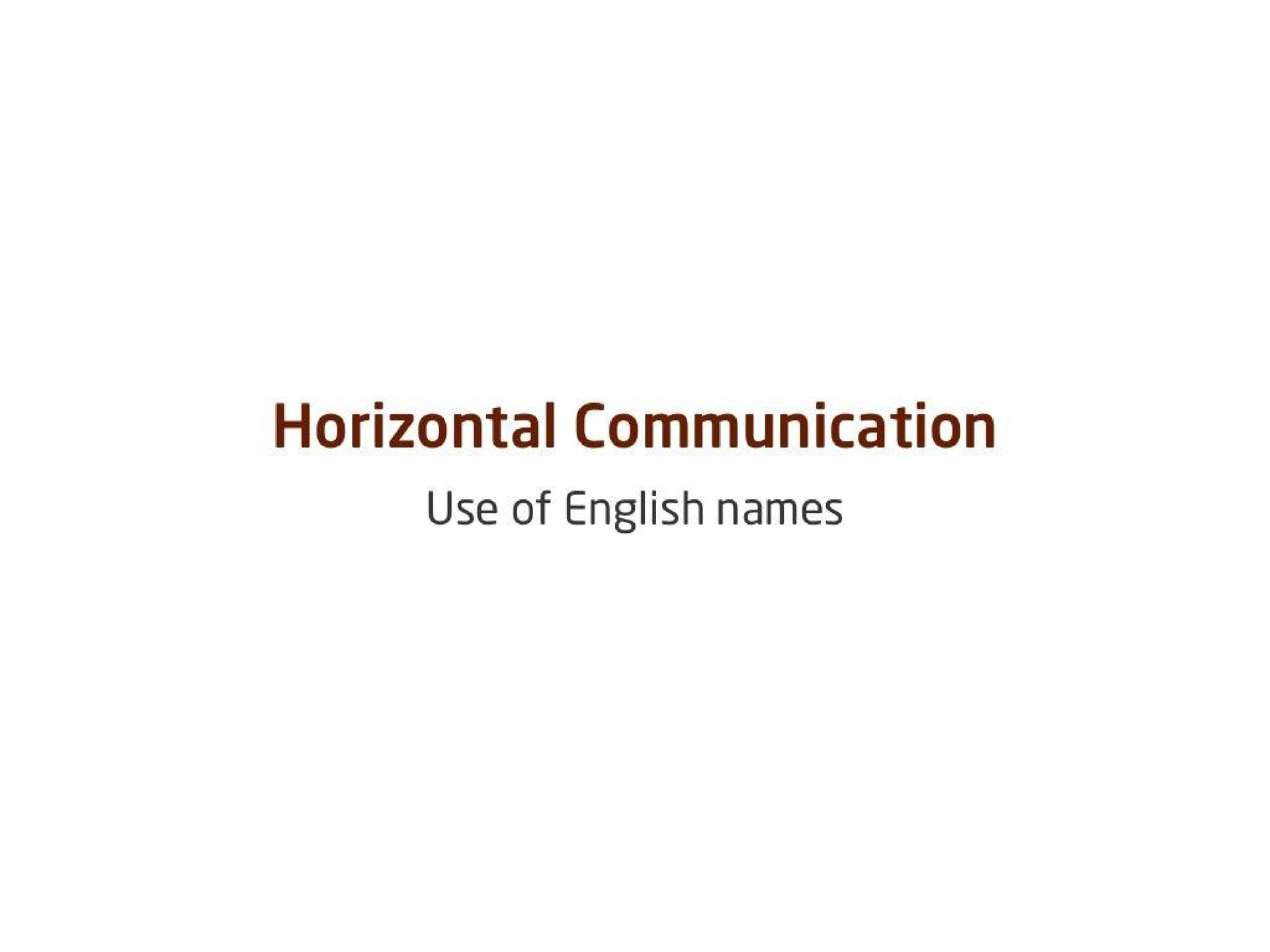 horizontal communication | Kakao