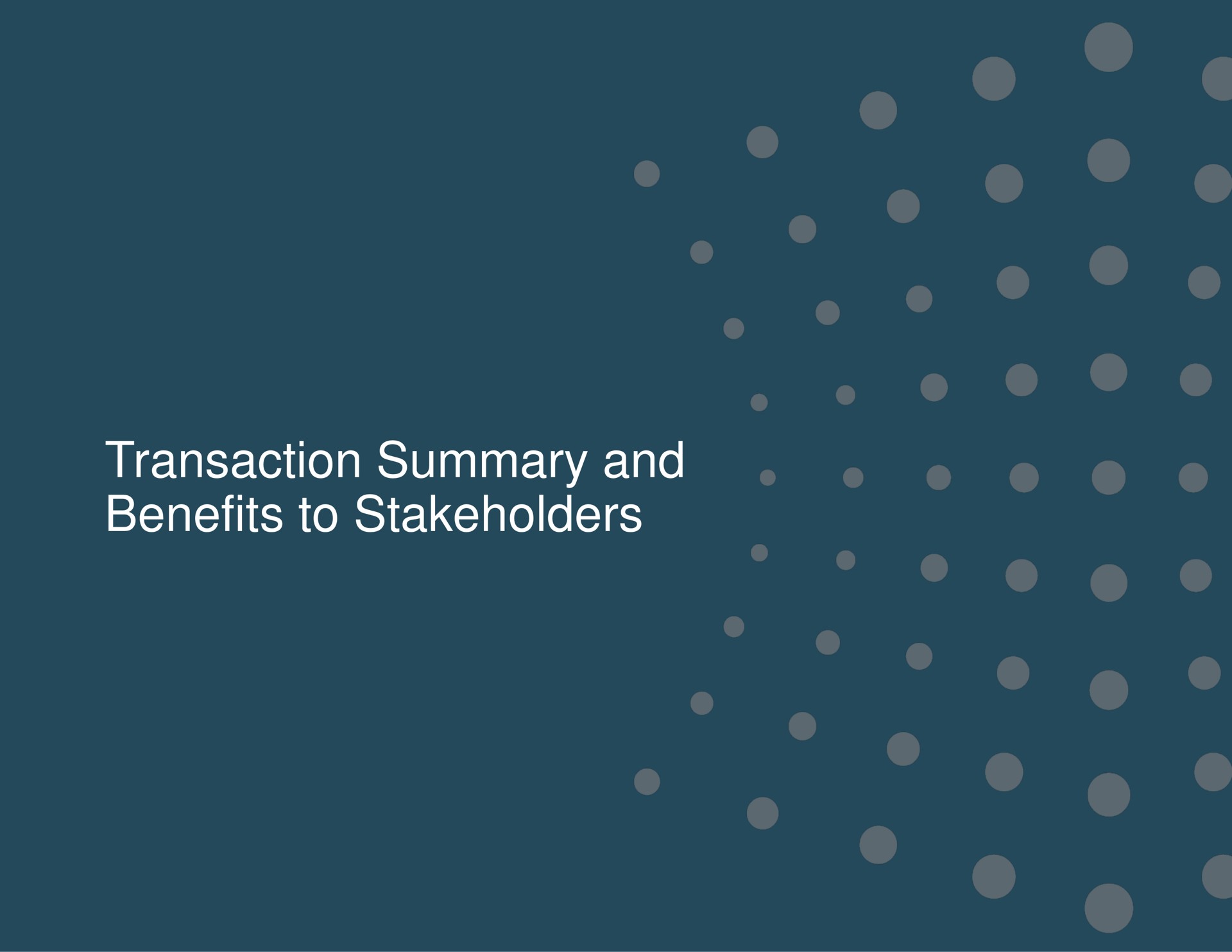 transaction summary and benefits to stakeholders | Ready Capital