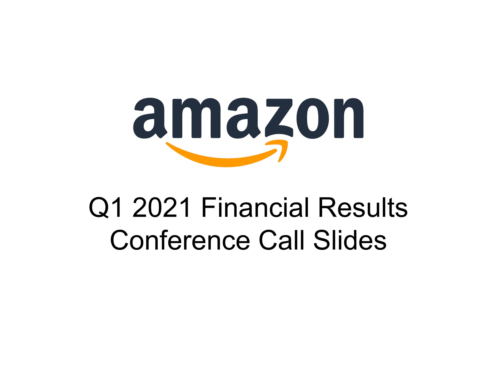 financial results conference call slides | Amazon