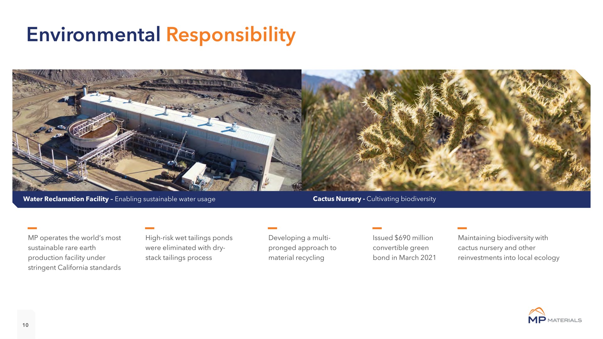 environmental responsibility | MP Materials