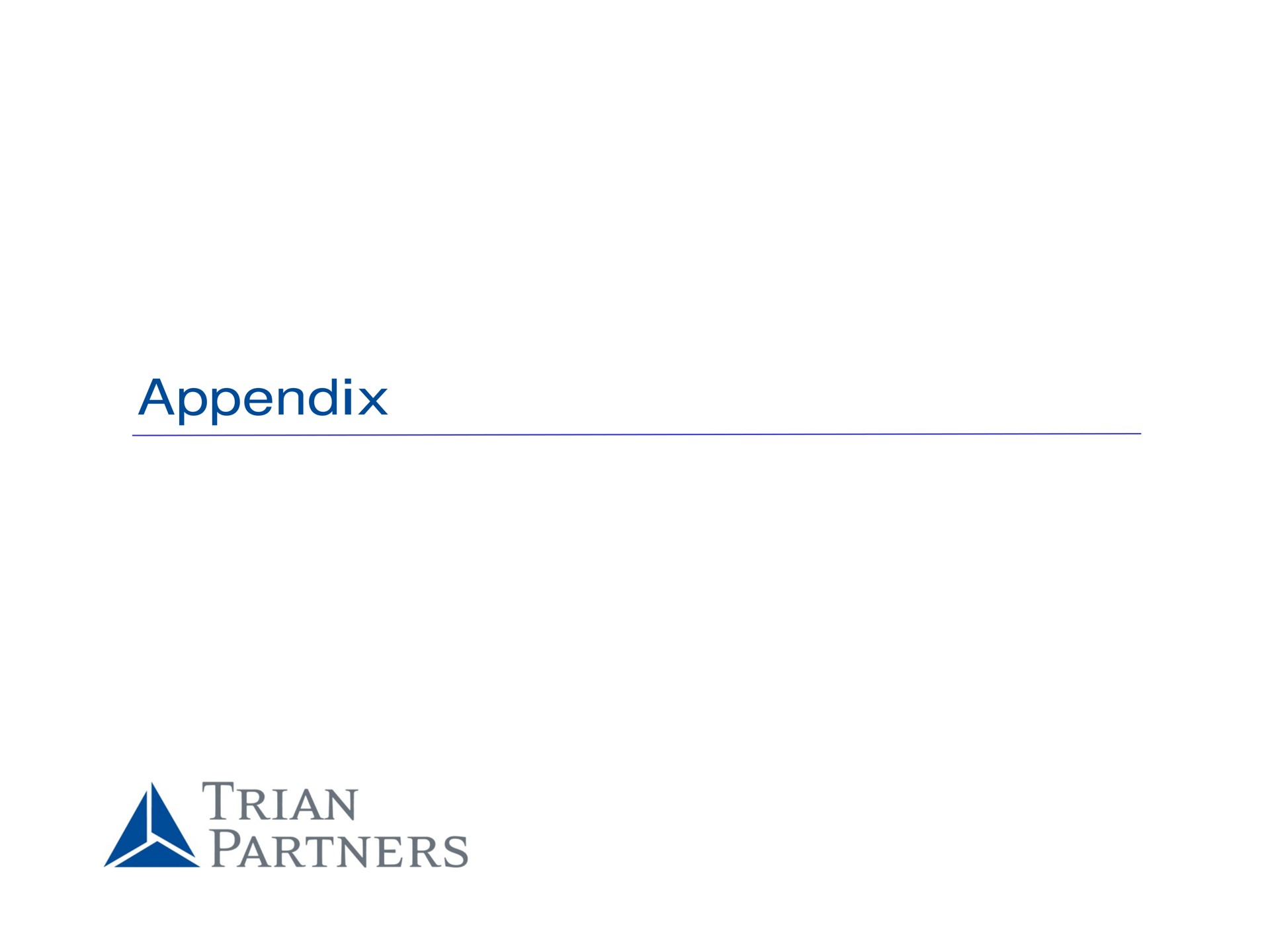 appendix partners | Trian Partners