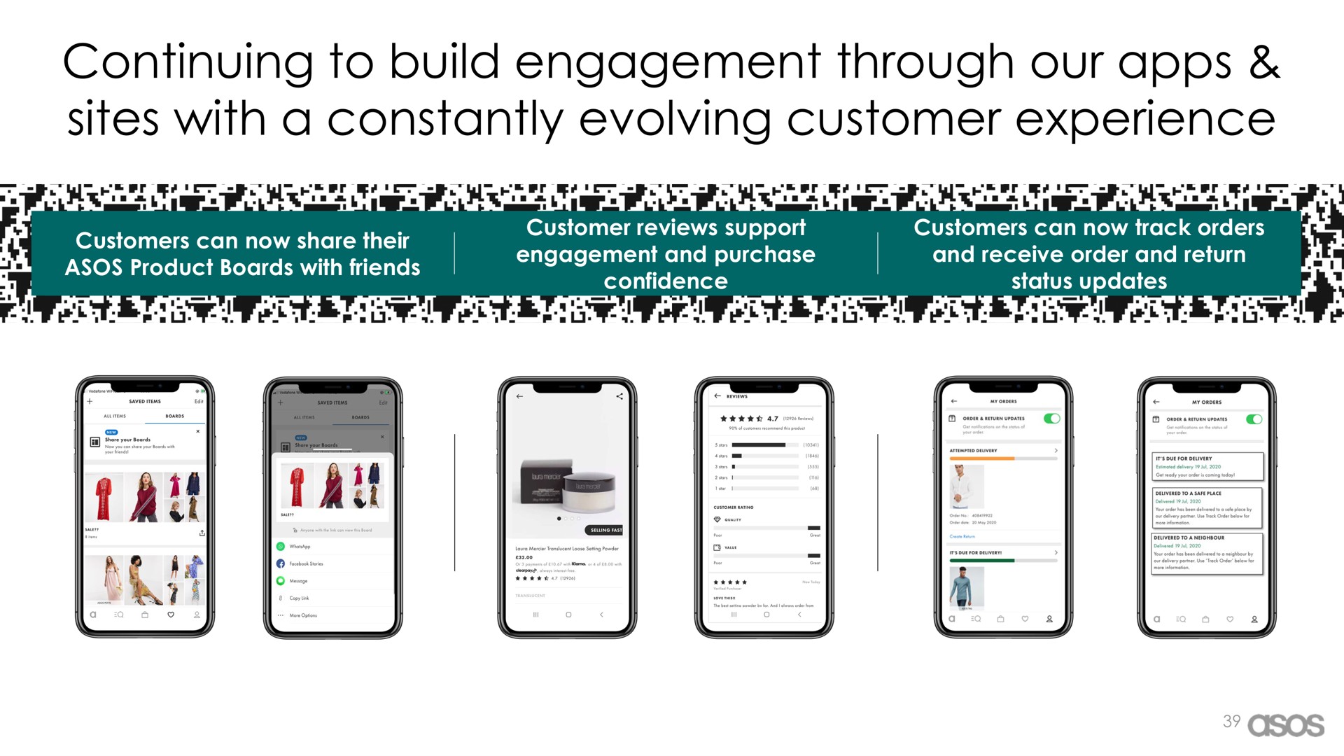 continuing to build engagement through our sites with a constantly evolving customer experience | Asos
