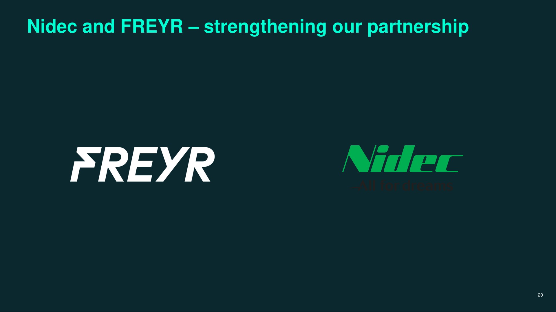 and strengthening our partnership a | Freyr