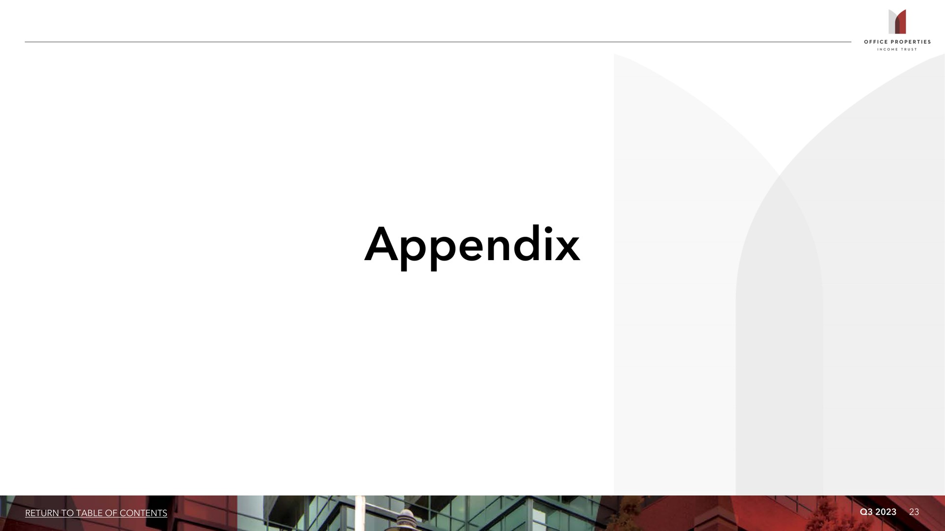 appendix | Office Properties Income Trust