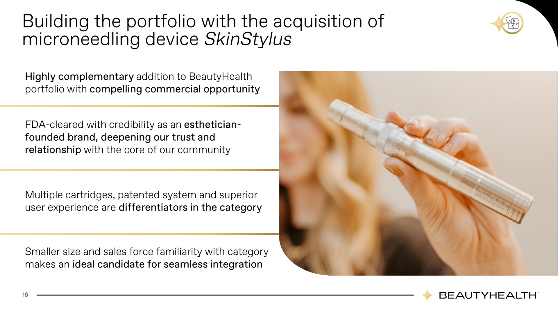 building the portfolio with the acquisition of device | Hydrafacial