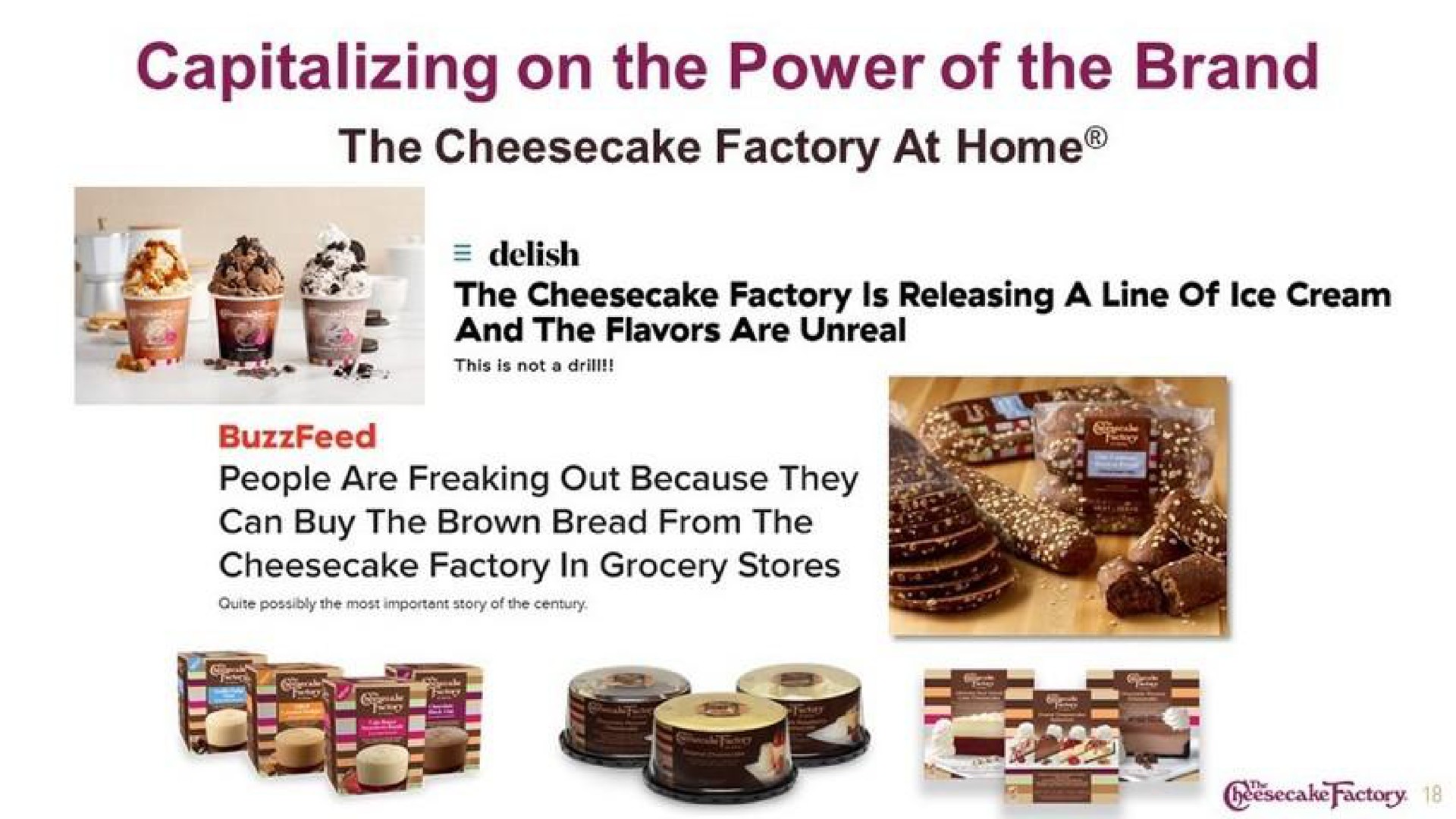 capitalizing on the power of the brand be | Cheesecake Factory