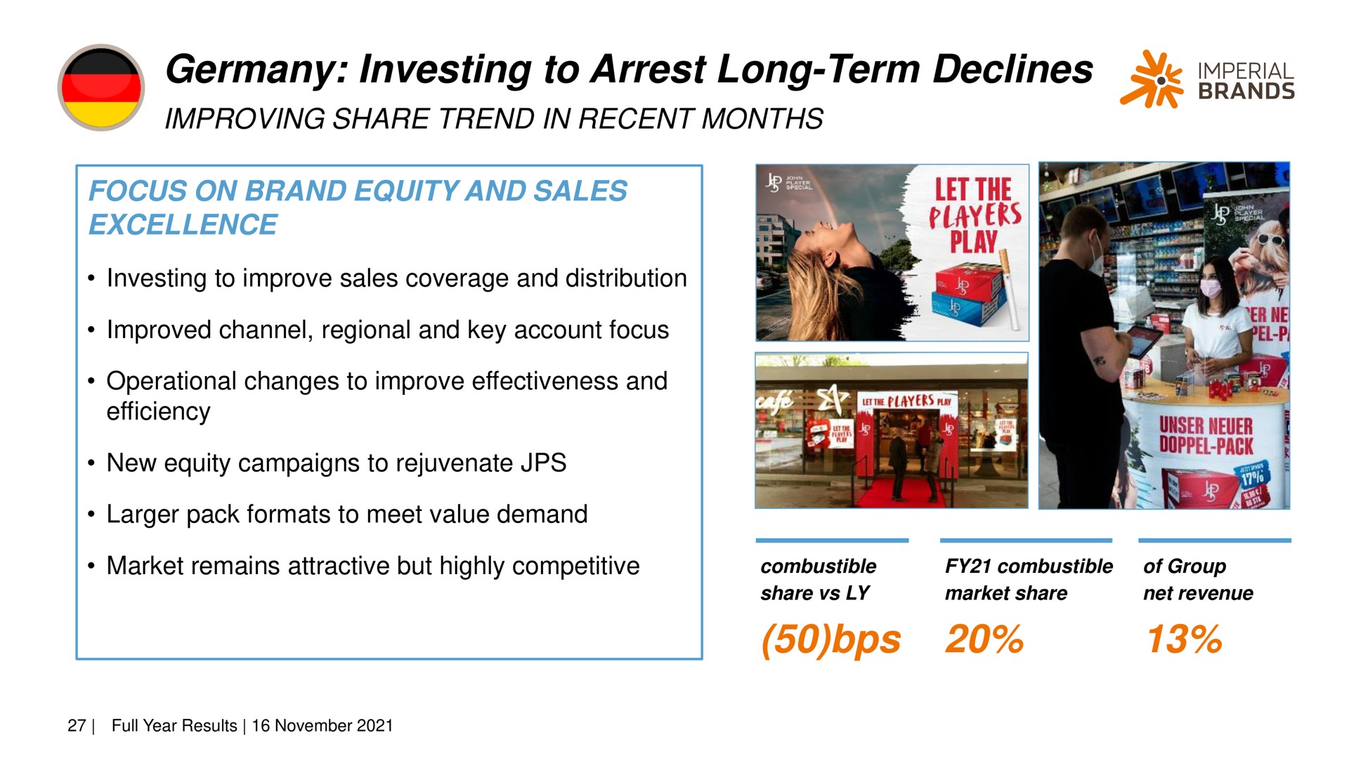 investing to arrest long term declines | Imperial Brands