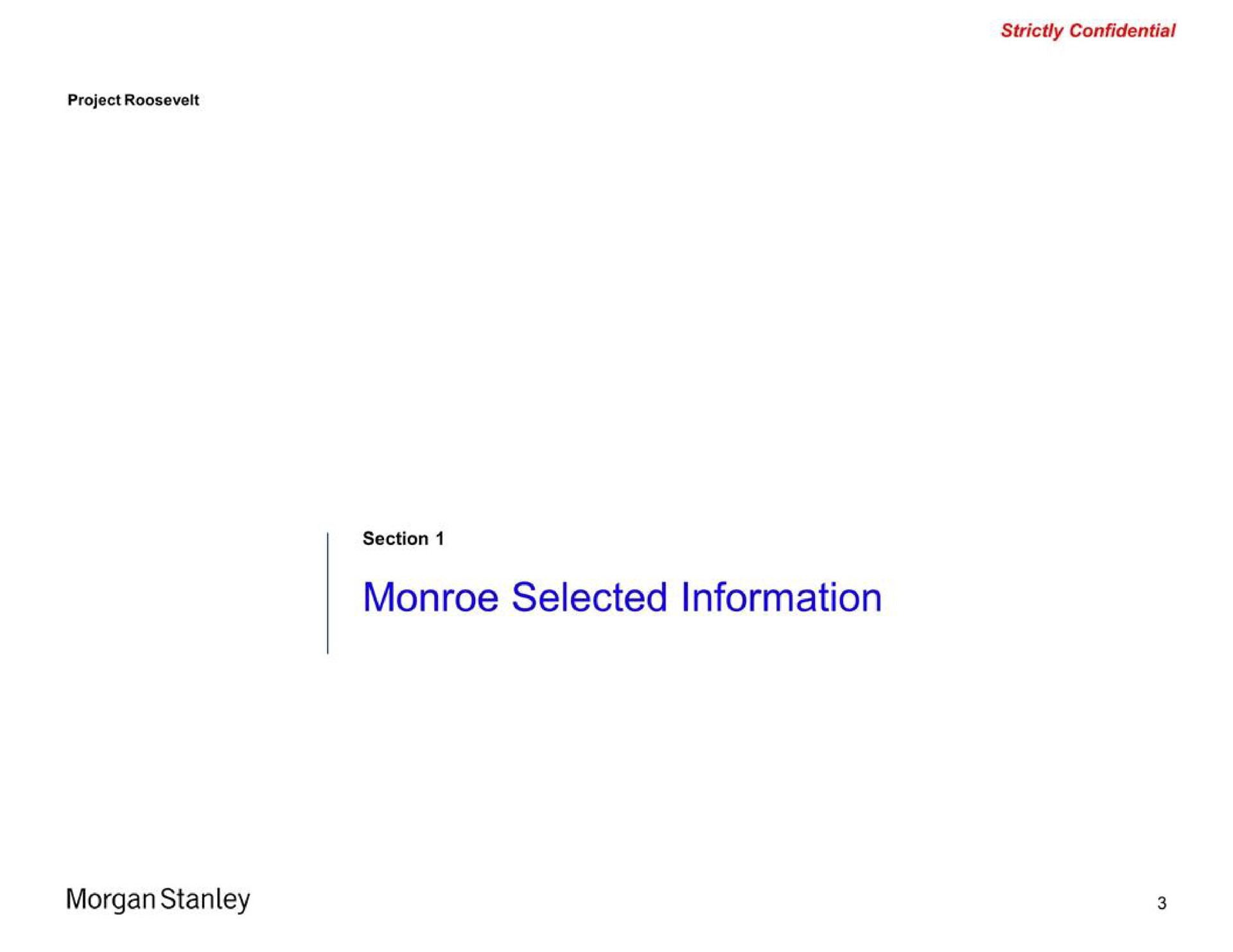 selected information morgan | Morgan Stanley