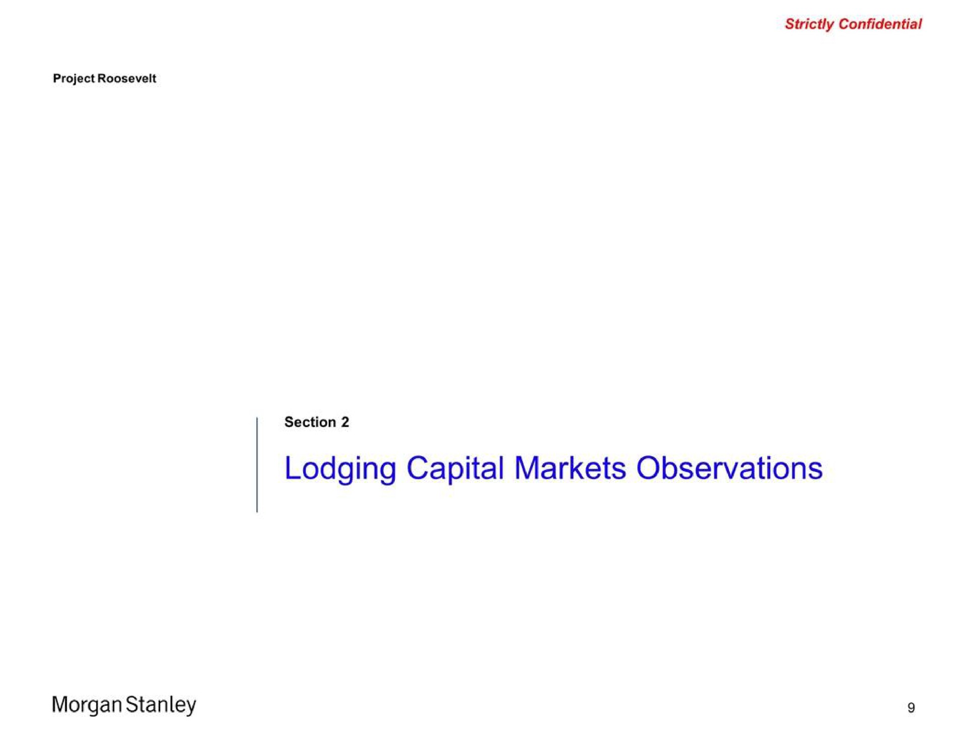 lodging capital markets observations morgan | Morgan Stanley