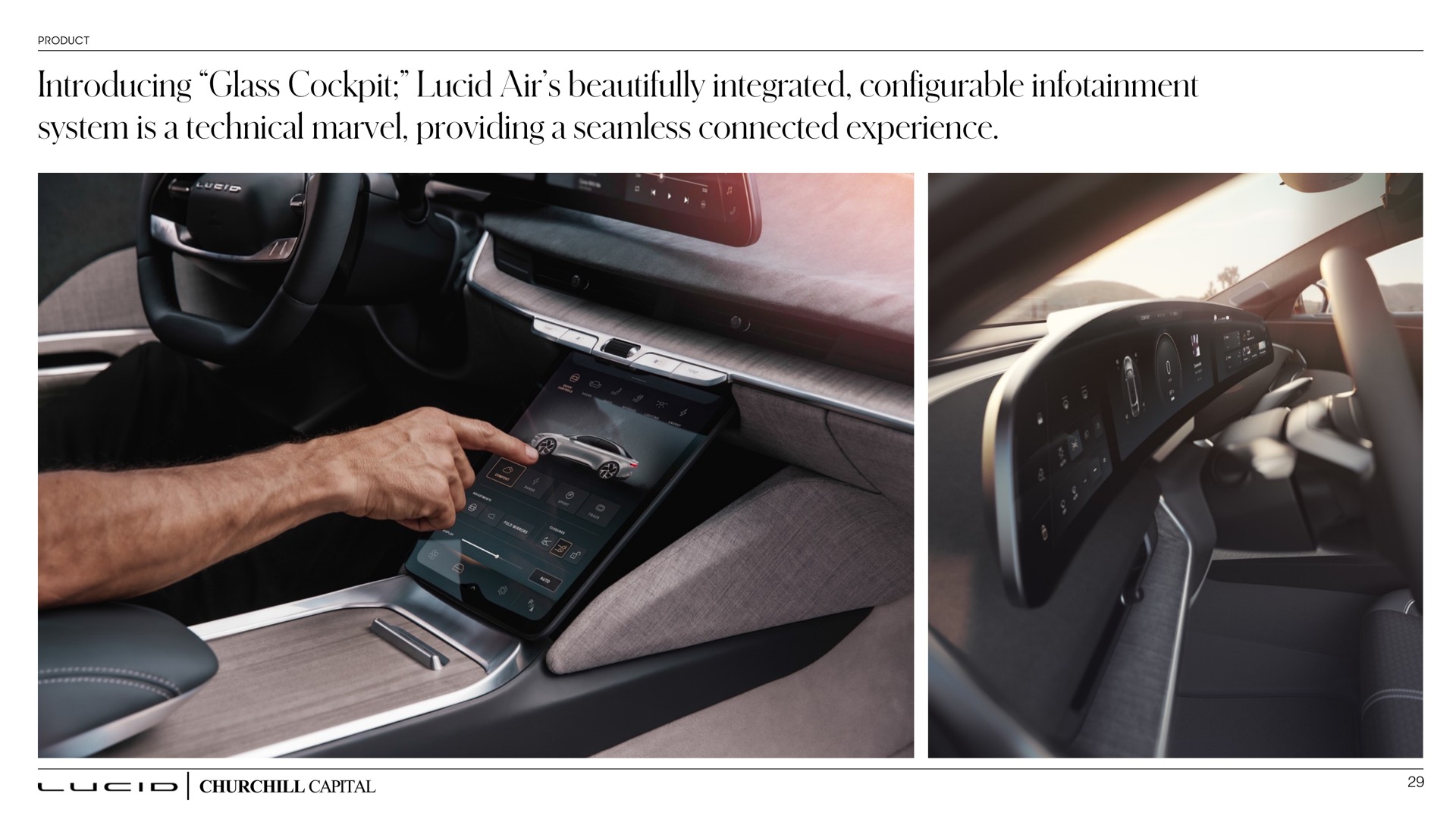 introducing glass cockpit lucid air beautifully integrated system is a technical marvel providing a seamless connected experience | Lucid Motors