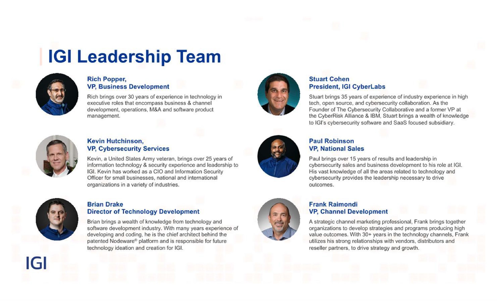 leadership team | IGI