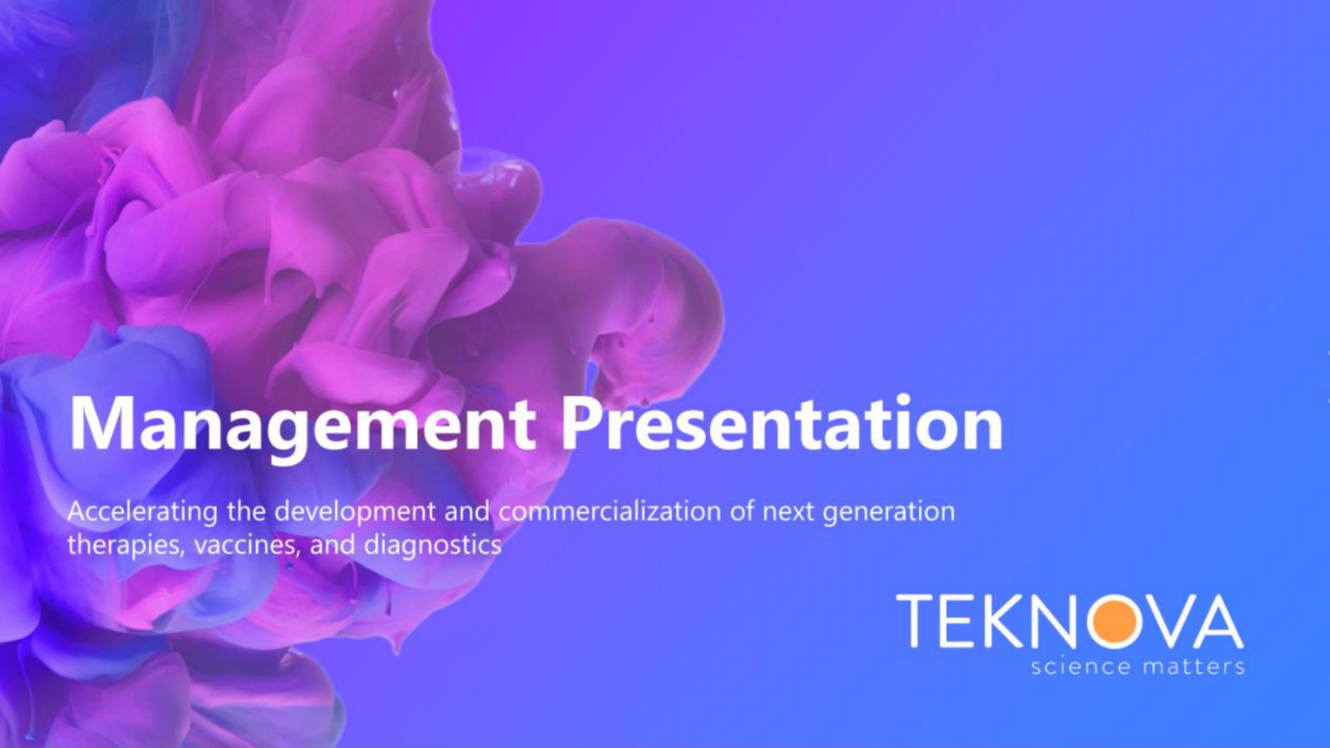 management presentation | Teknova