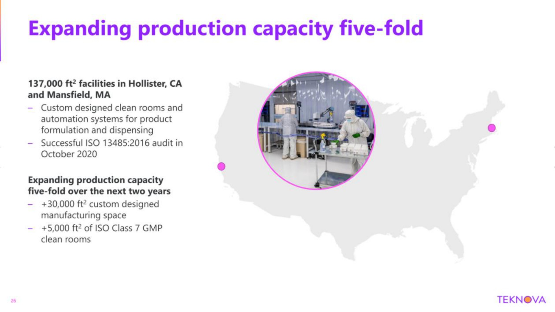 expanding production capacity five fold | Teknova