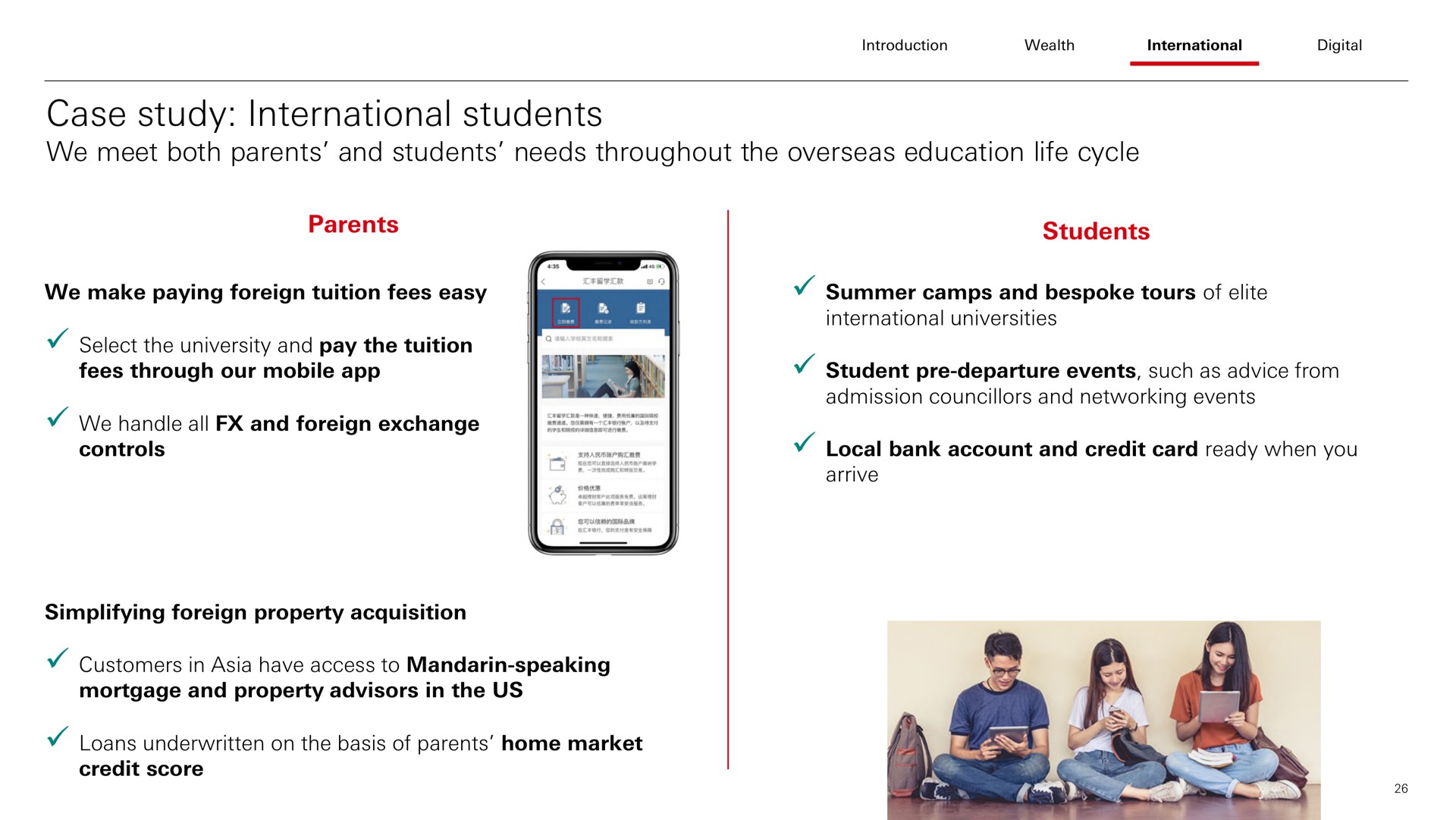 case study international students we meet both parents and needs throughout the overseas education life cycle | HSBC