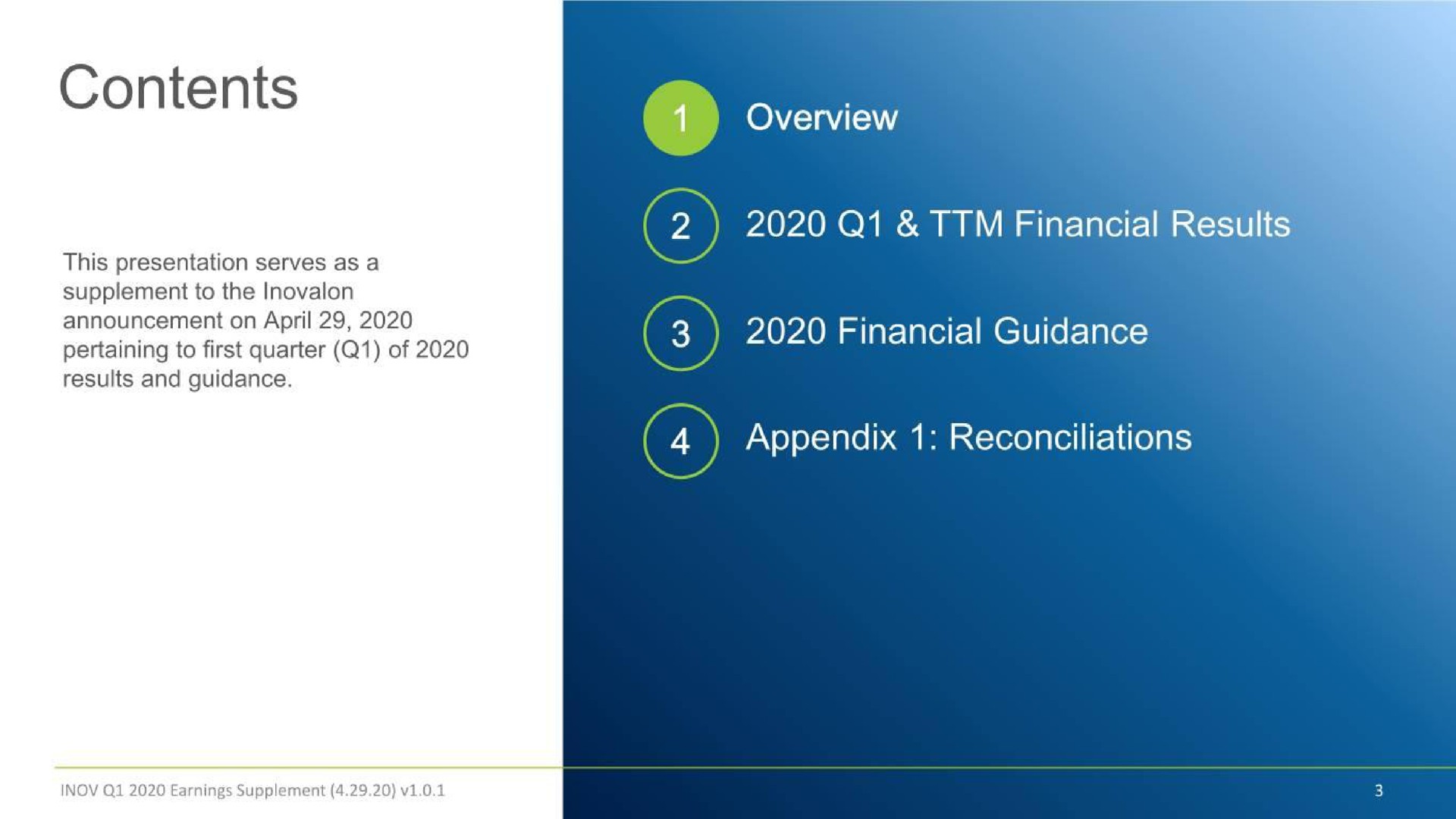 contents overview financial financial guidance appendix reconciliations | Inovalon