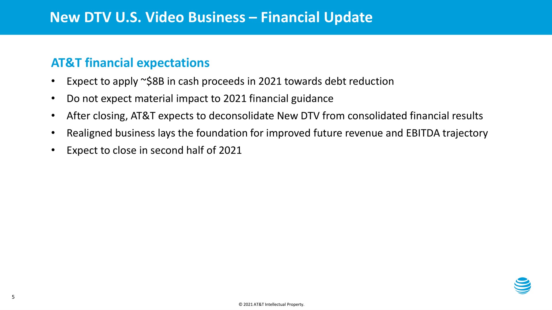 new video business financial update | AT&T