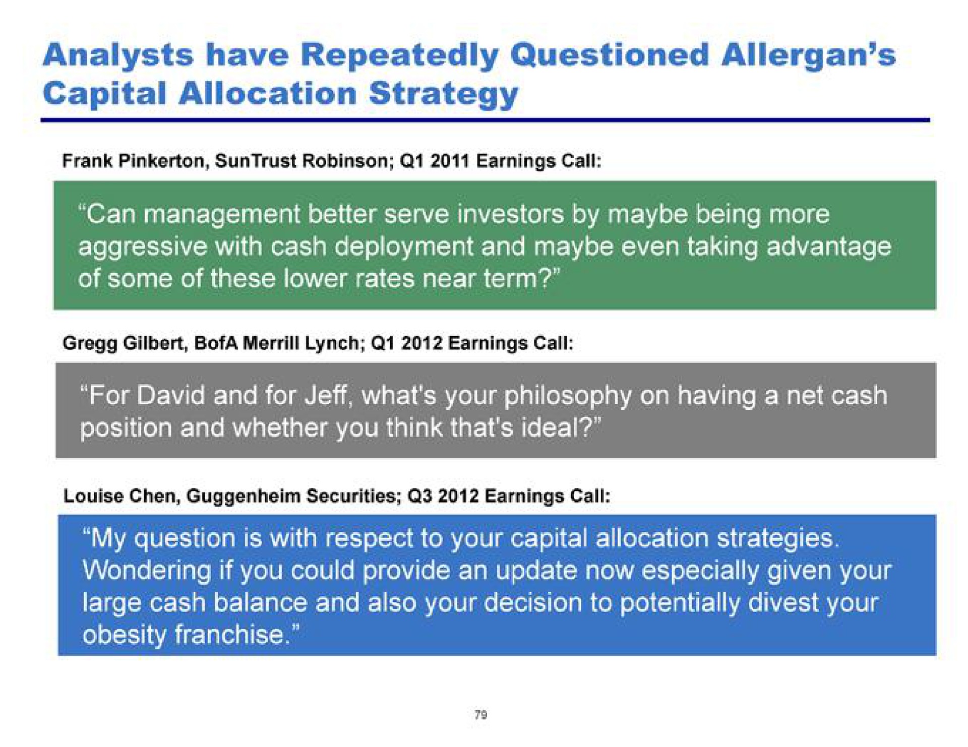 analysts have repeatedly questioned capital allocation strategy ame tae ala | Pershing Square