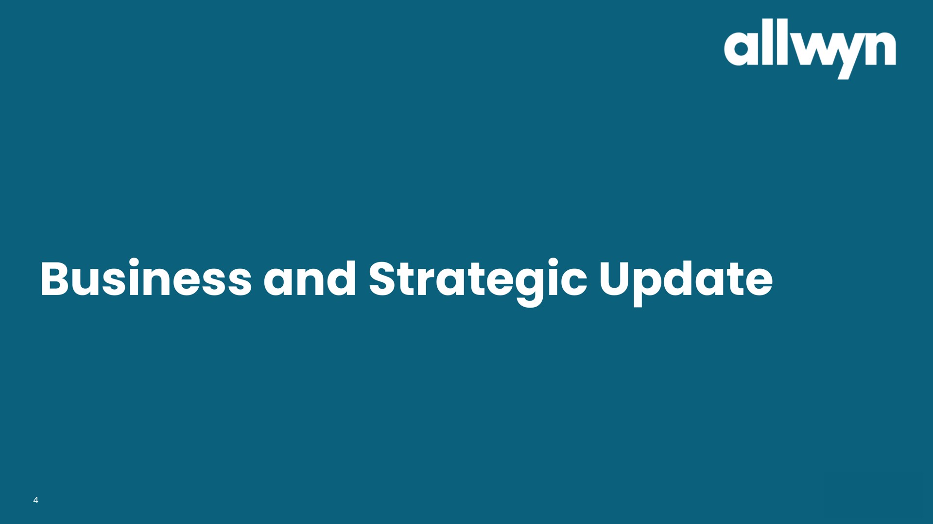 business and strategic update | Allwyn