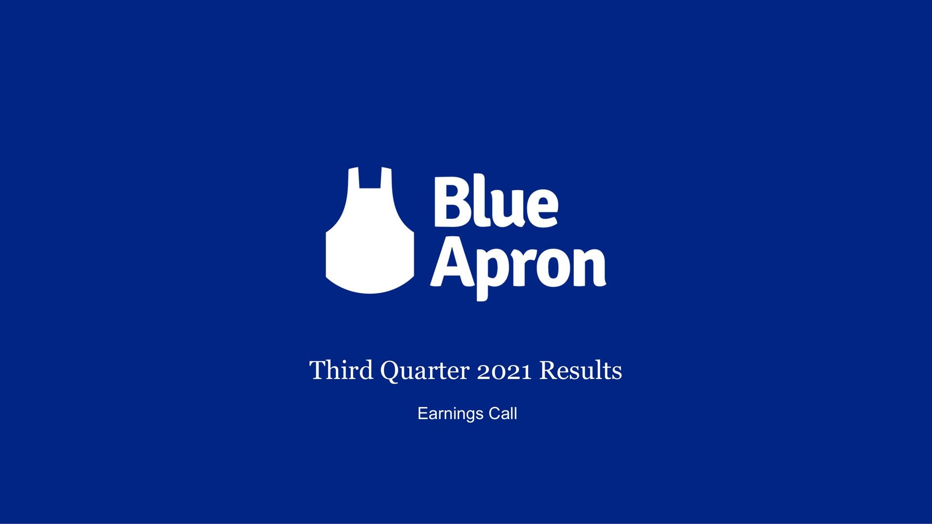 third quarter results earnings call blue apron | Blue Apron