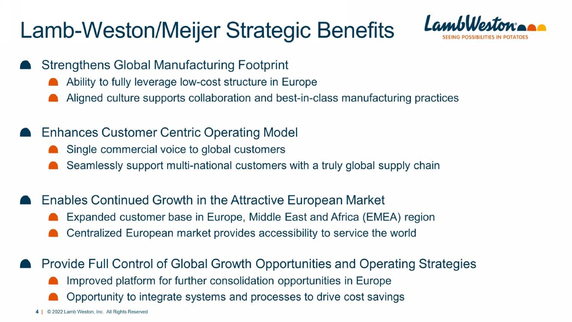 lamb strategic benefits | Lamb Weston