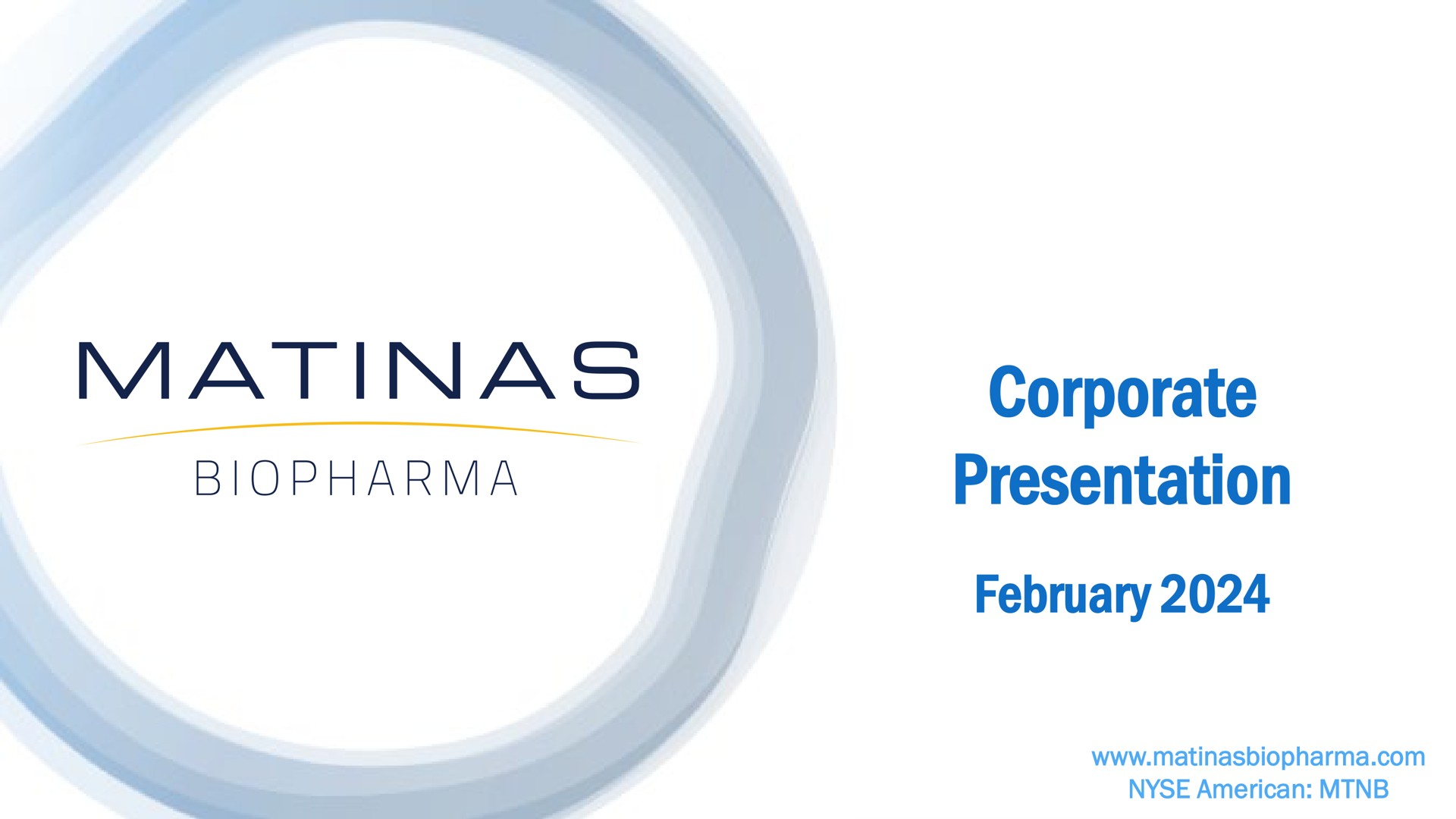 corporate presentation | Matinas BioPharma