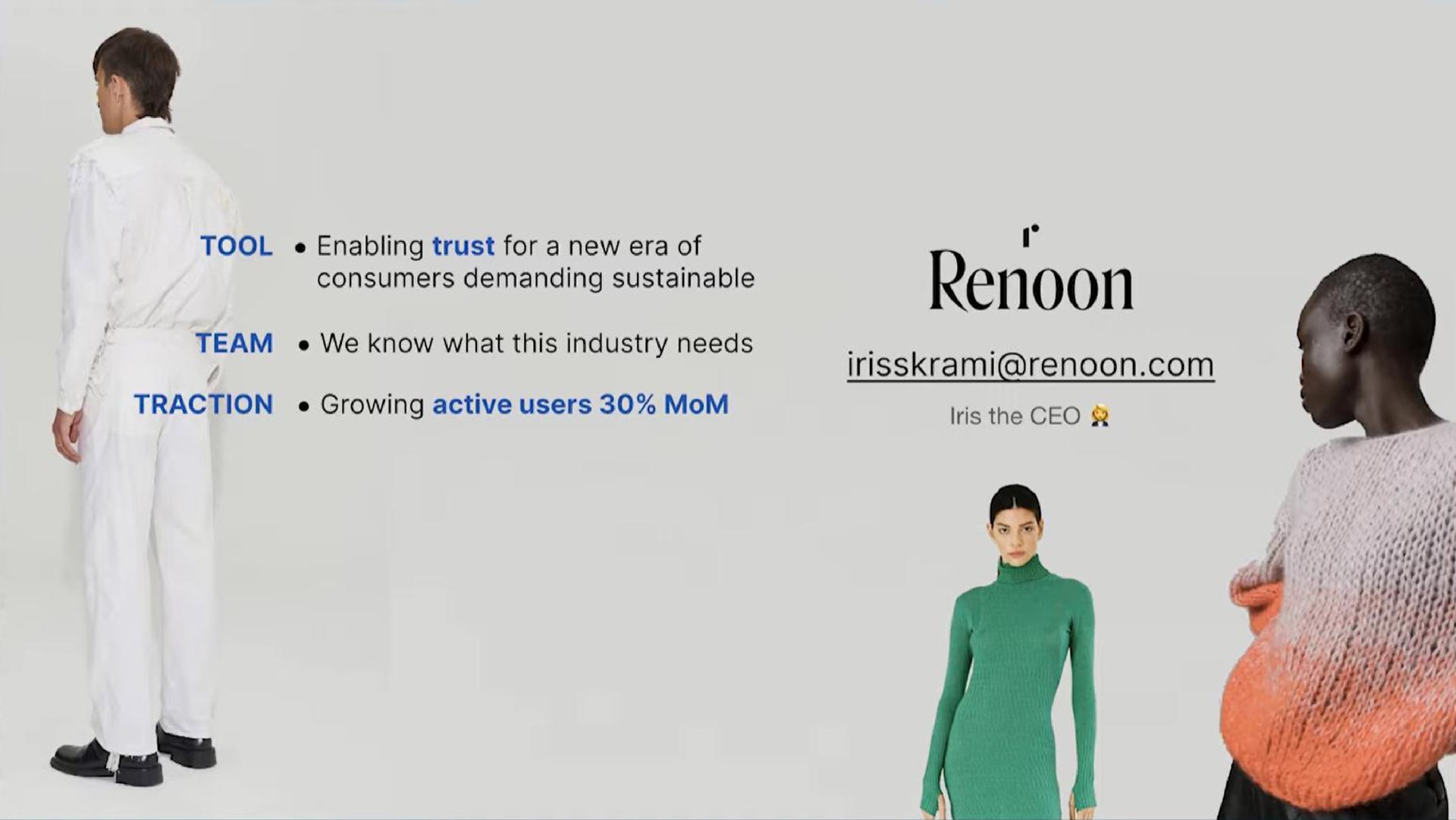 tool enabling trust for a new era of consumers demanding sustainable traction growing active users | Renoon