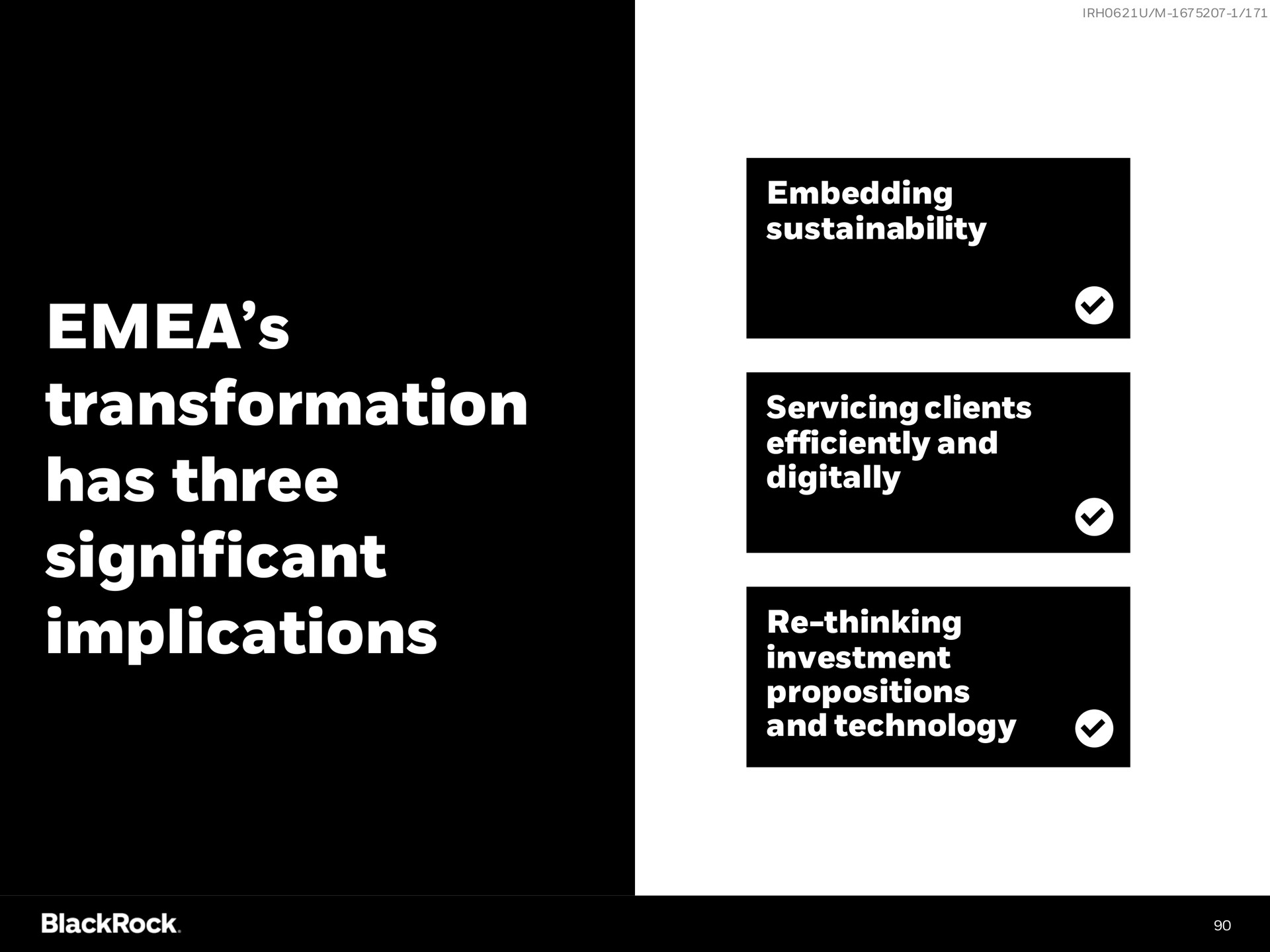transformation has three significant implications embedding servicing clients efficiently and digitally thinking investment propositions and technology teem tal dare | BlackRock