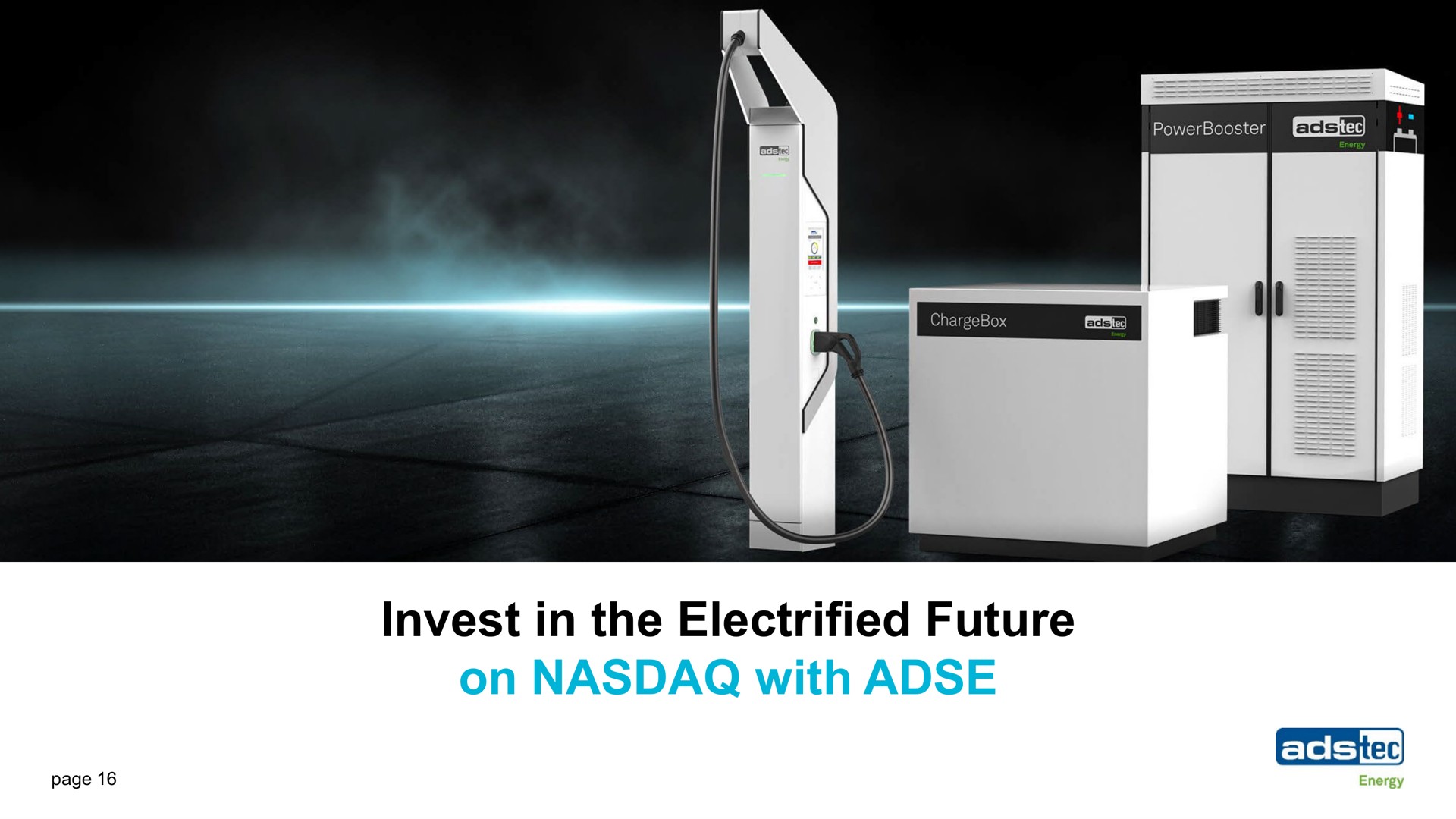 invest in the electrified future on with | ads-tec Energy