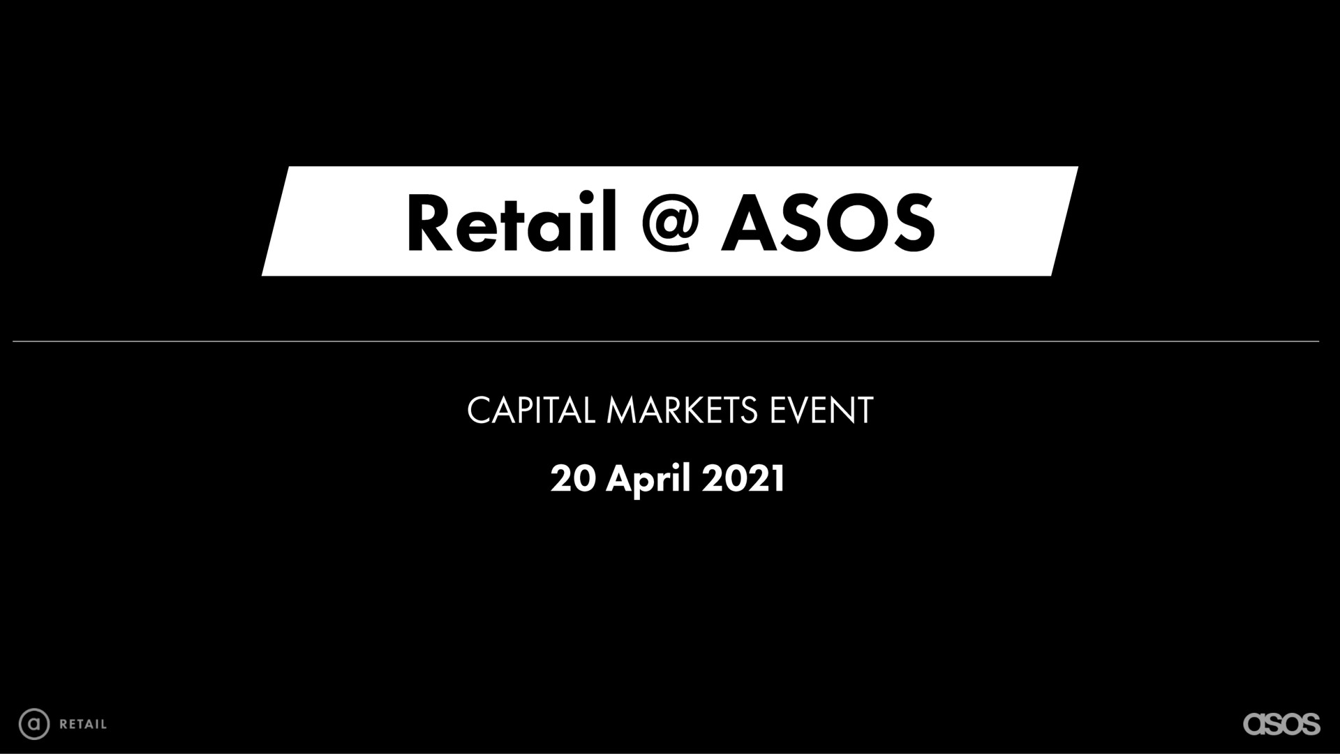 retail capital markets event | Asos