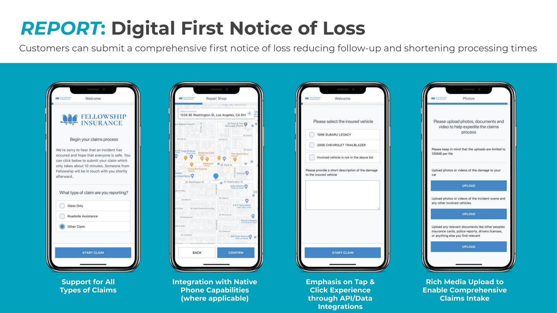 report digital first notice of loss | Metromile