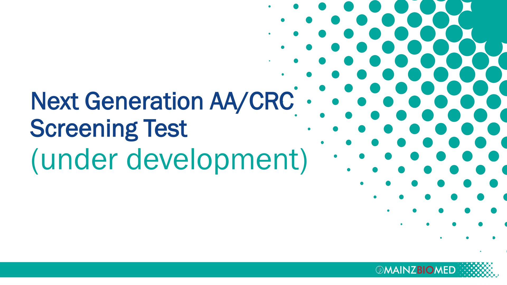 next generation screening test under development a on | Mainz Biomed NV