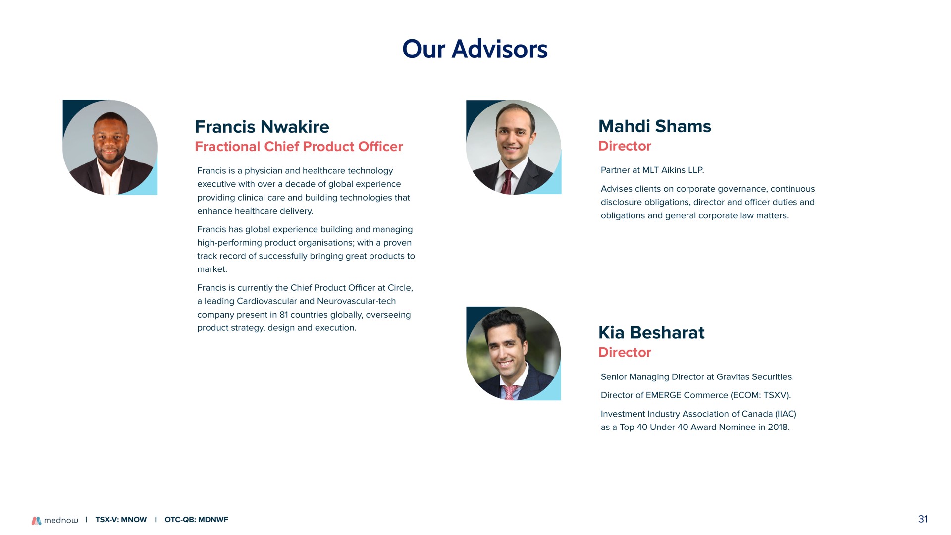 our advisors | Mednow
