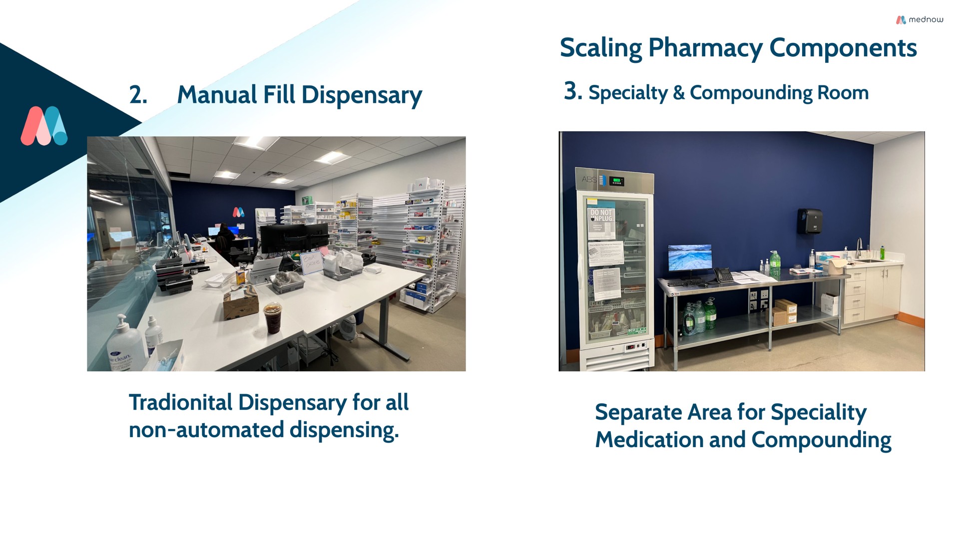 manual fill dispensary scaling pharmacy components separate area for | Mednow