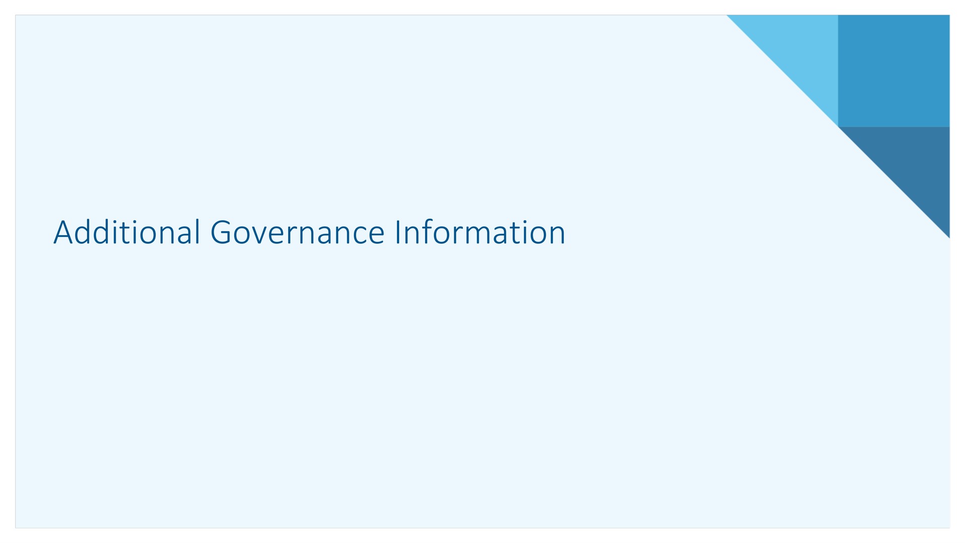 additional governance information | Alkermes