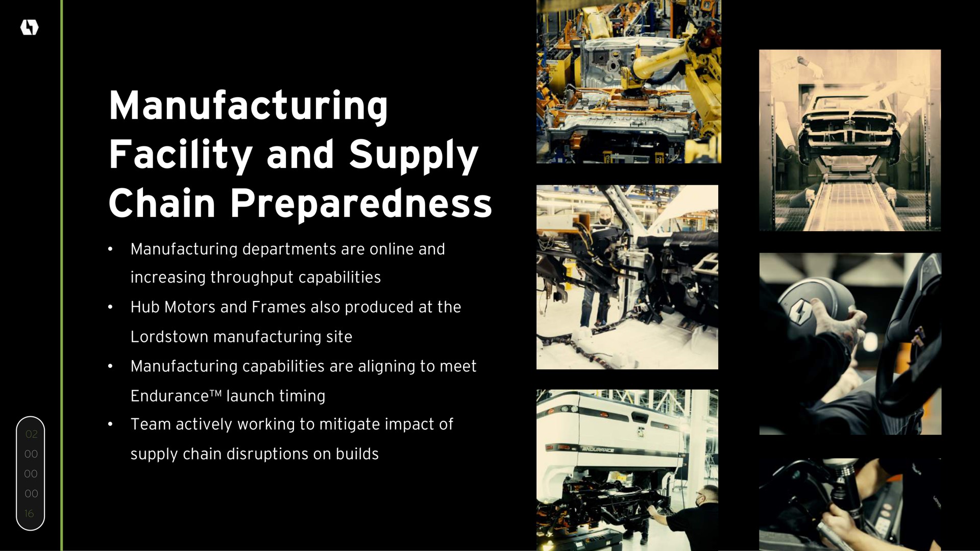manufacturing facility and supply chain preparedness an | Lordstown Motors
