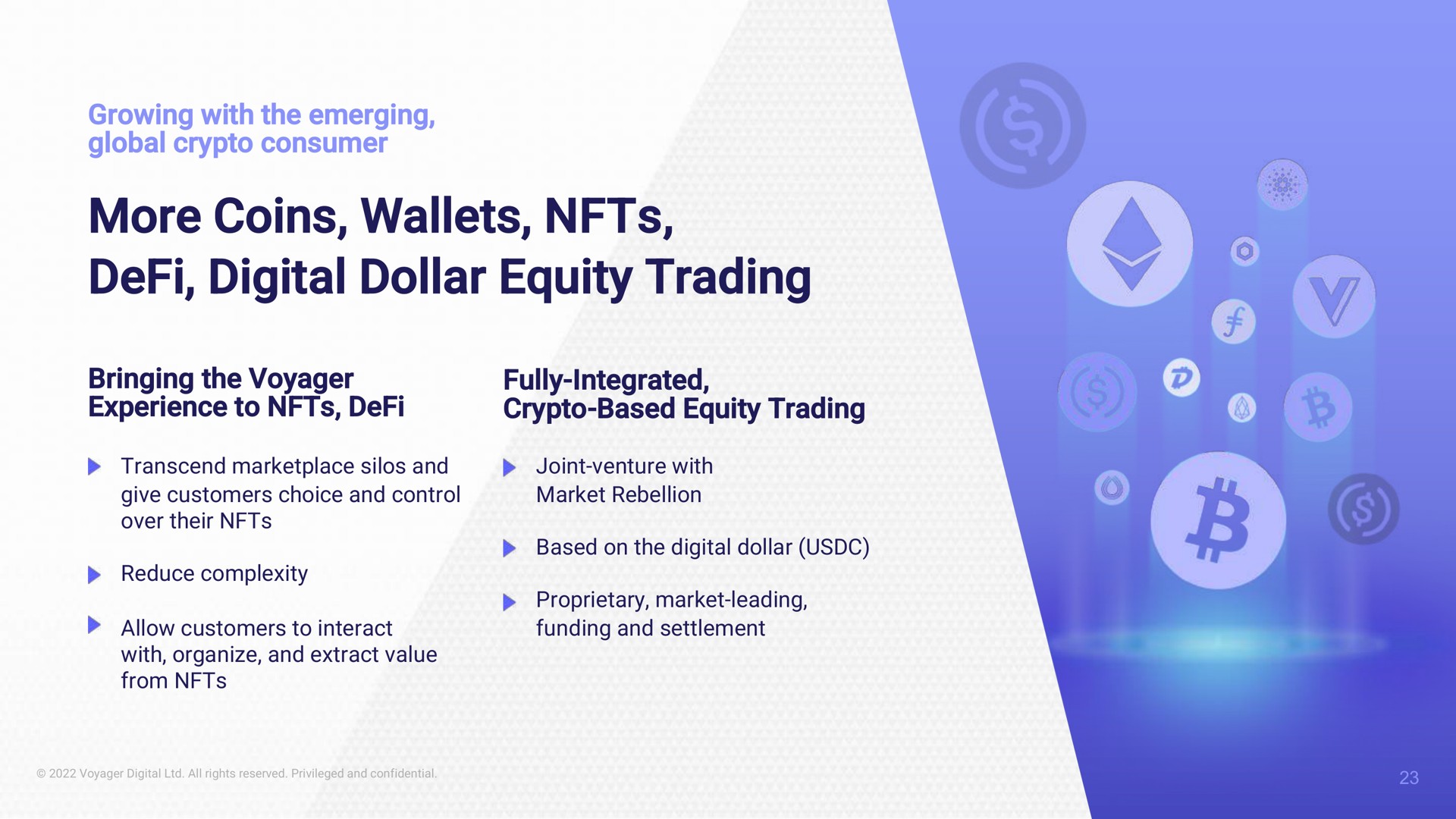 more coins wallets digital dollar equity trading | Voyager Digital