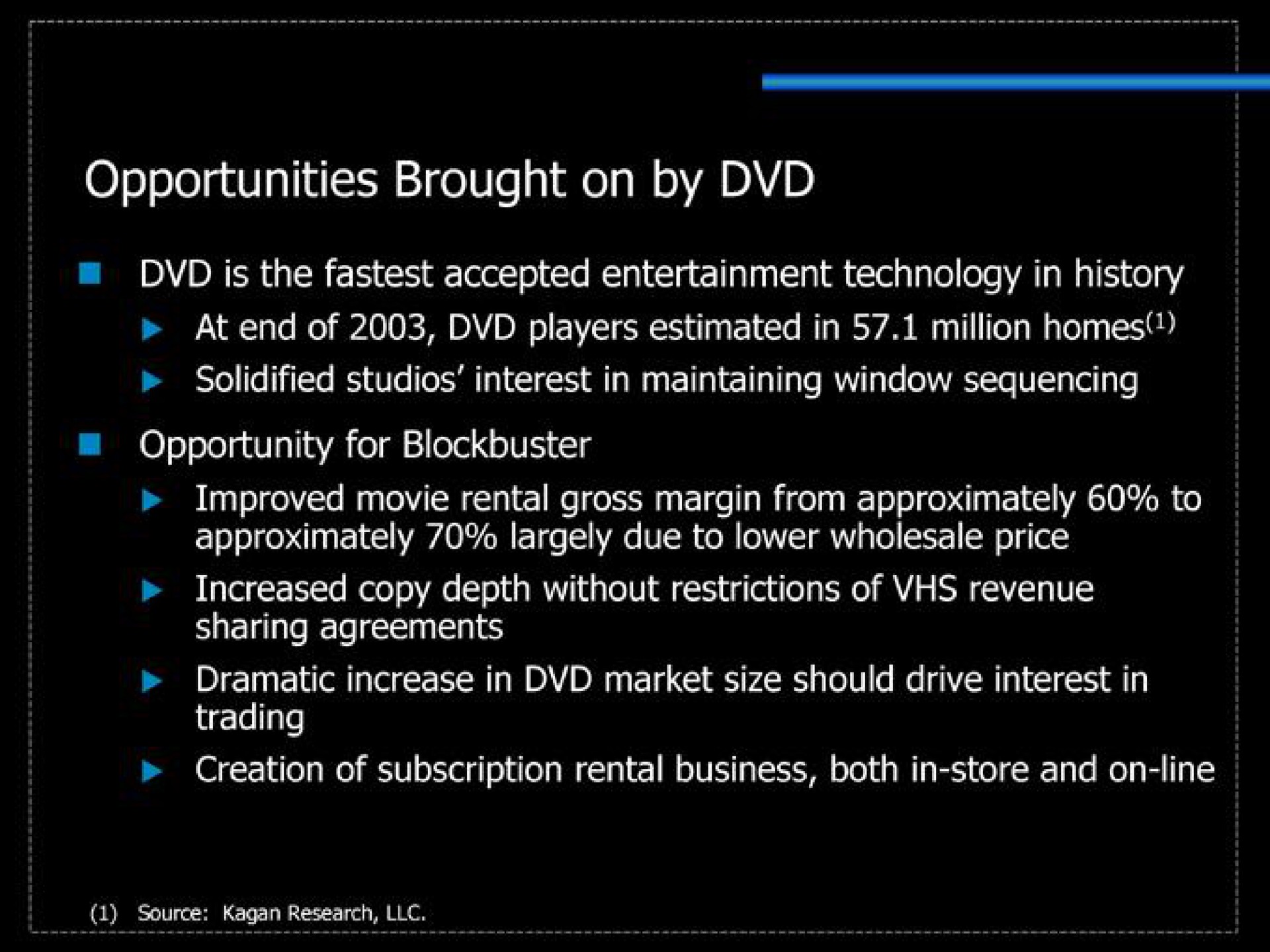 opportunities brought on by | Blockbuster Video