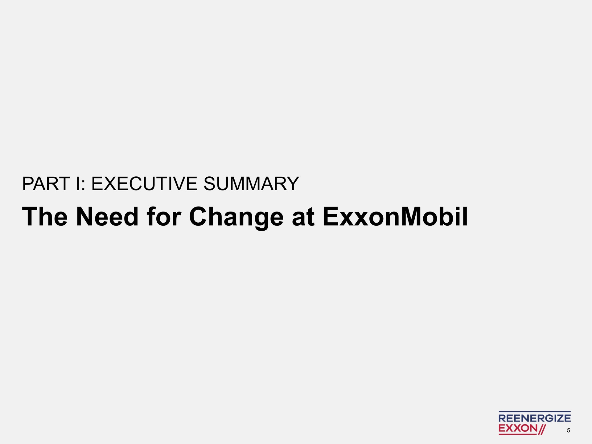 part i executive summary the need for change at | Engine No. 1