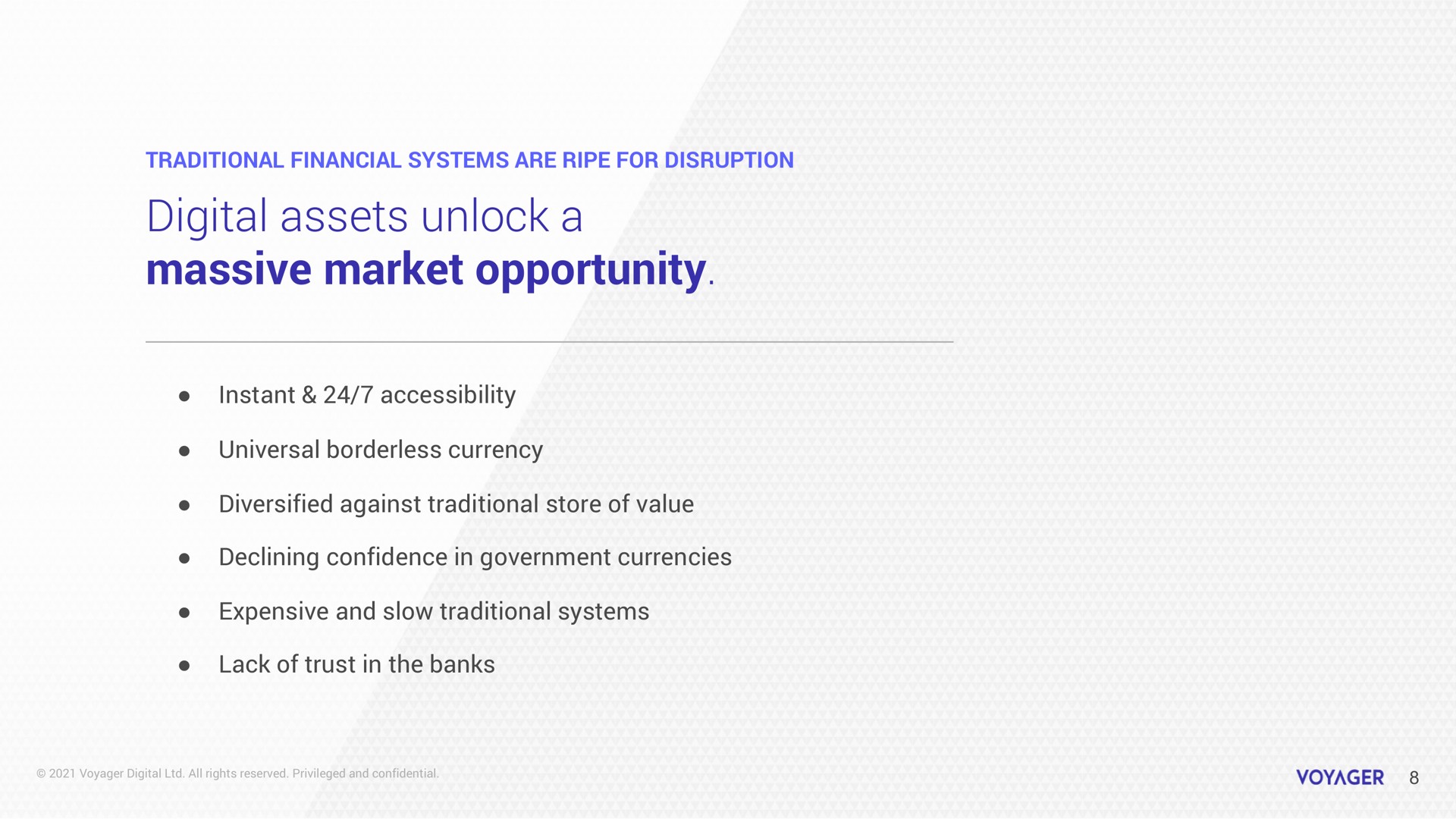 digital assets unlock a massive market opportunity | Voyager Digital
