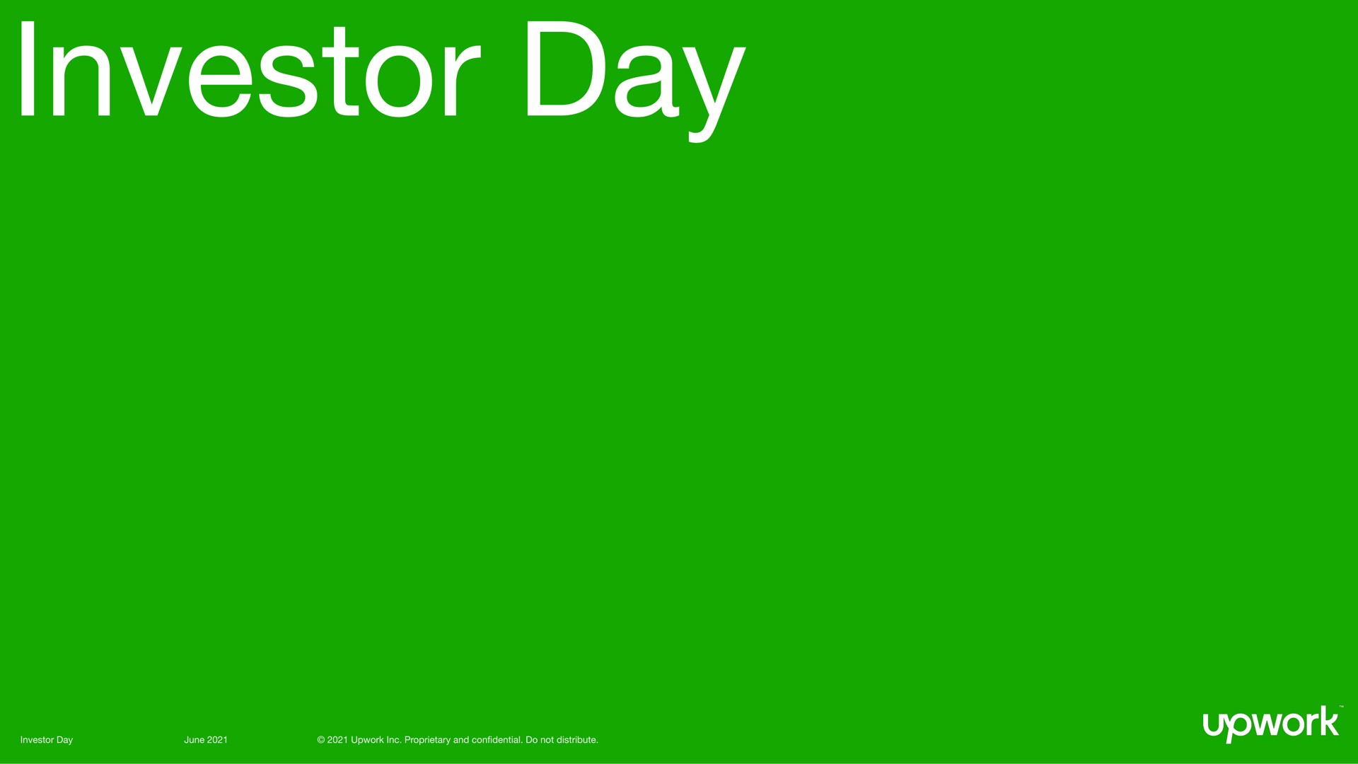 investor day | Upwork
