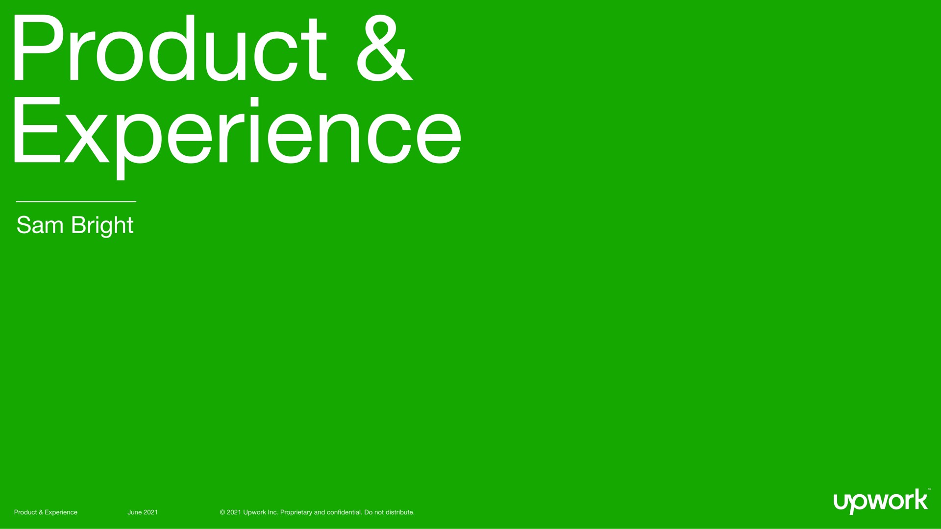 product experience | Upwork